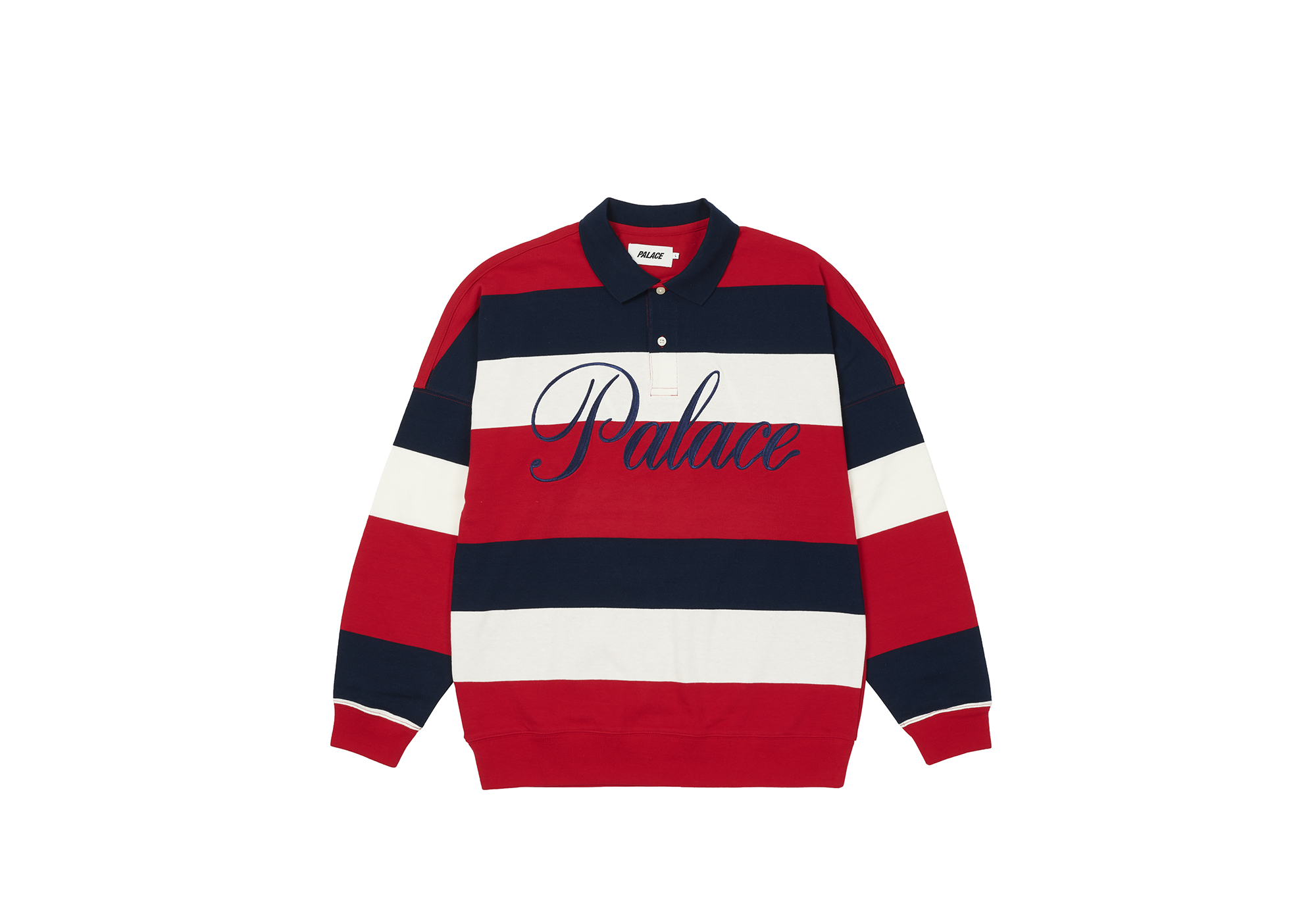 CLASSIC STRIPE DROP SHOULDER POLO | PALACE SKATEBOARDS