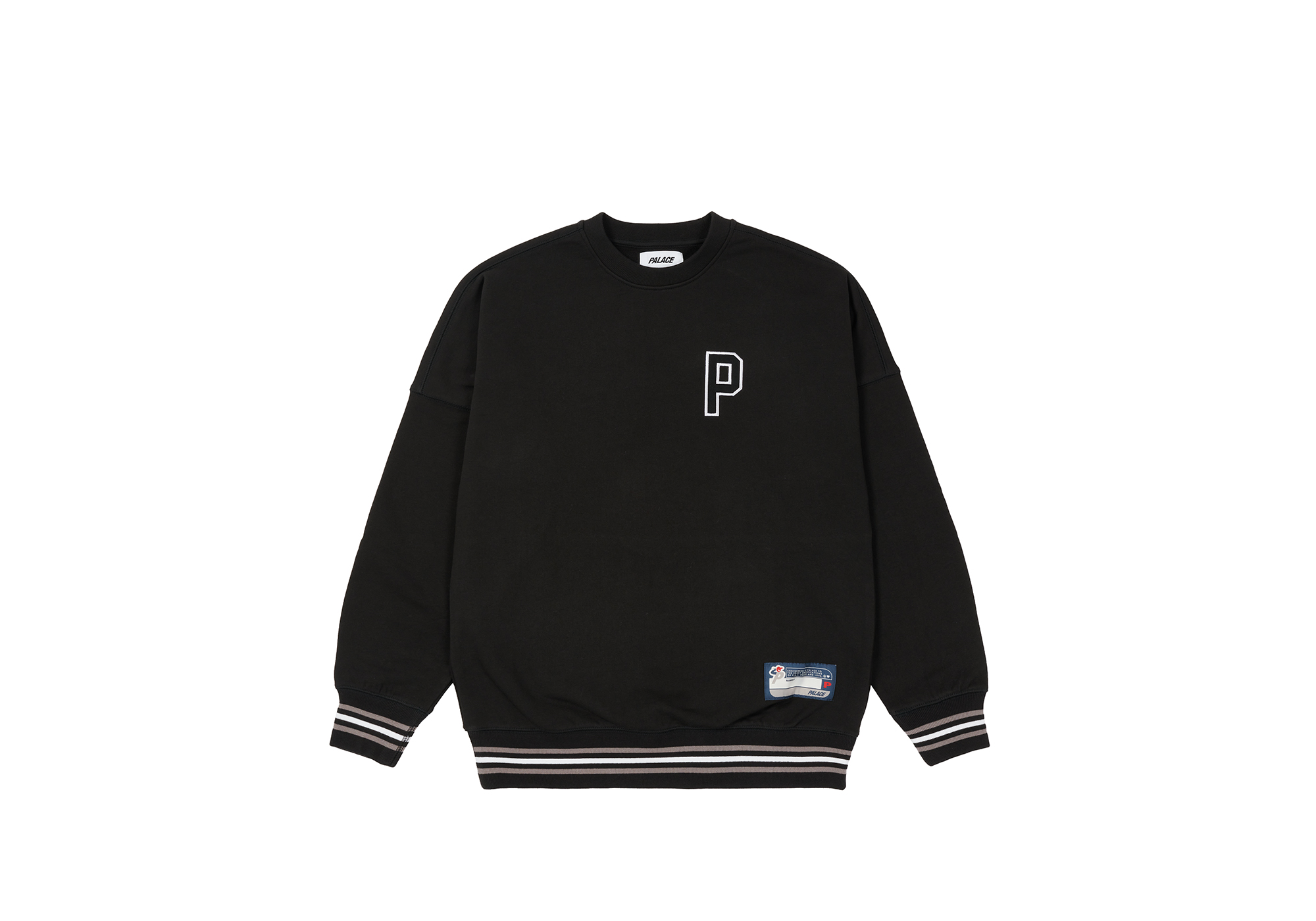 【国内発送】PALACE SKATEBOARDS SPACED LOGO DROP SHOULDER DROP SHOULDER COLLEGE CREW | PALACE SKATEBOARDS
