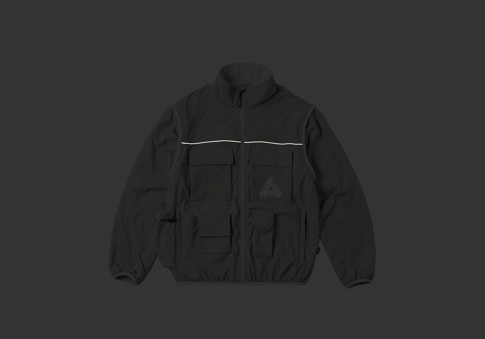 Palace Cordura RS Zip Off Jacket Grey メンズ - FW22 - JP