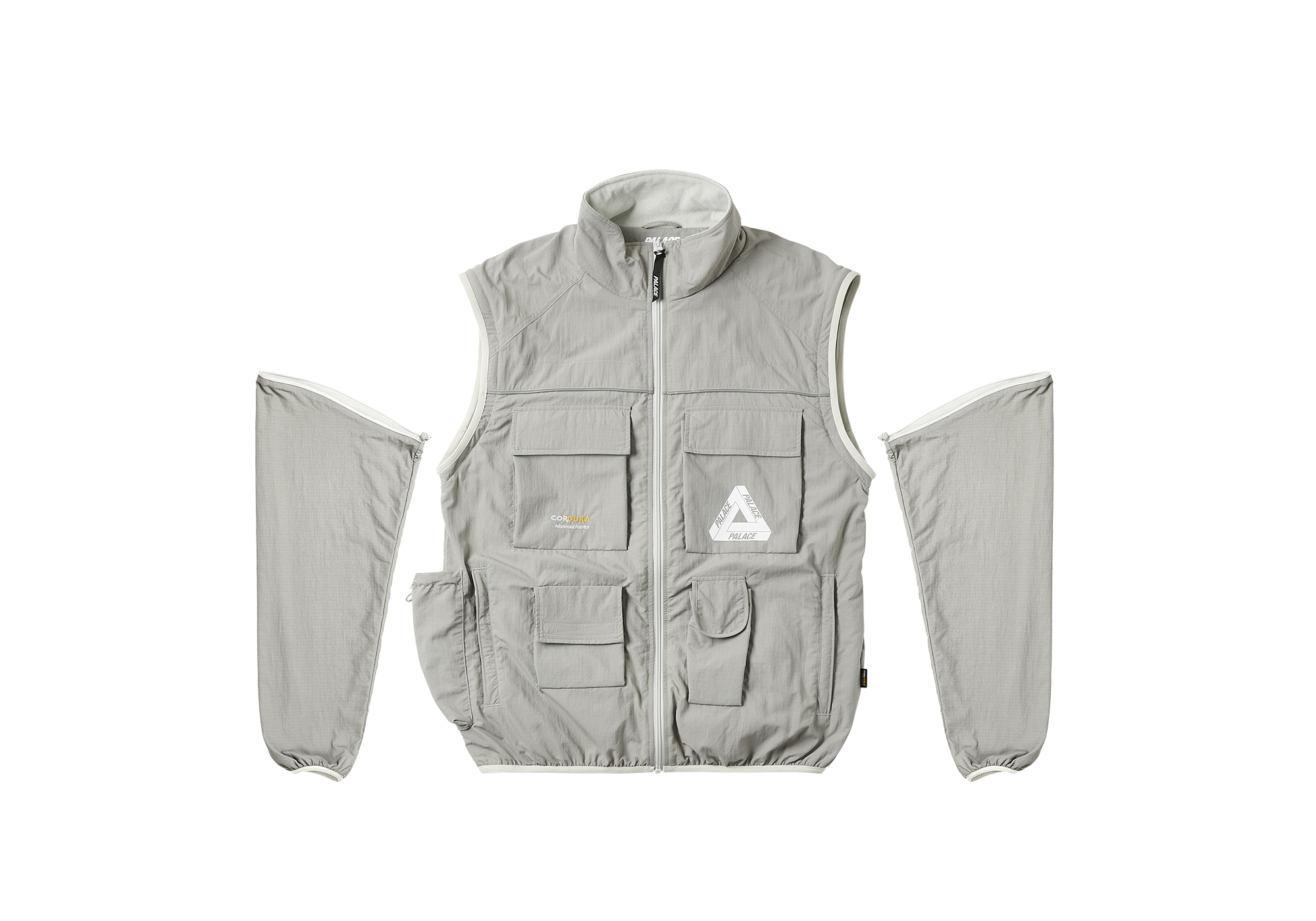 Palace Cordura RS Zip Off Jacket Grey メンズ - FW22 - JP