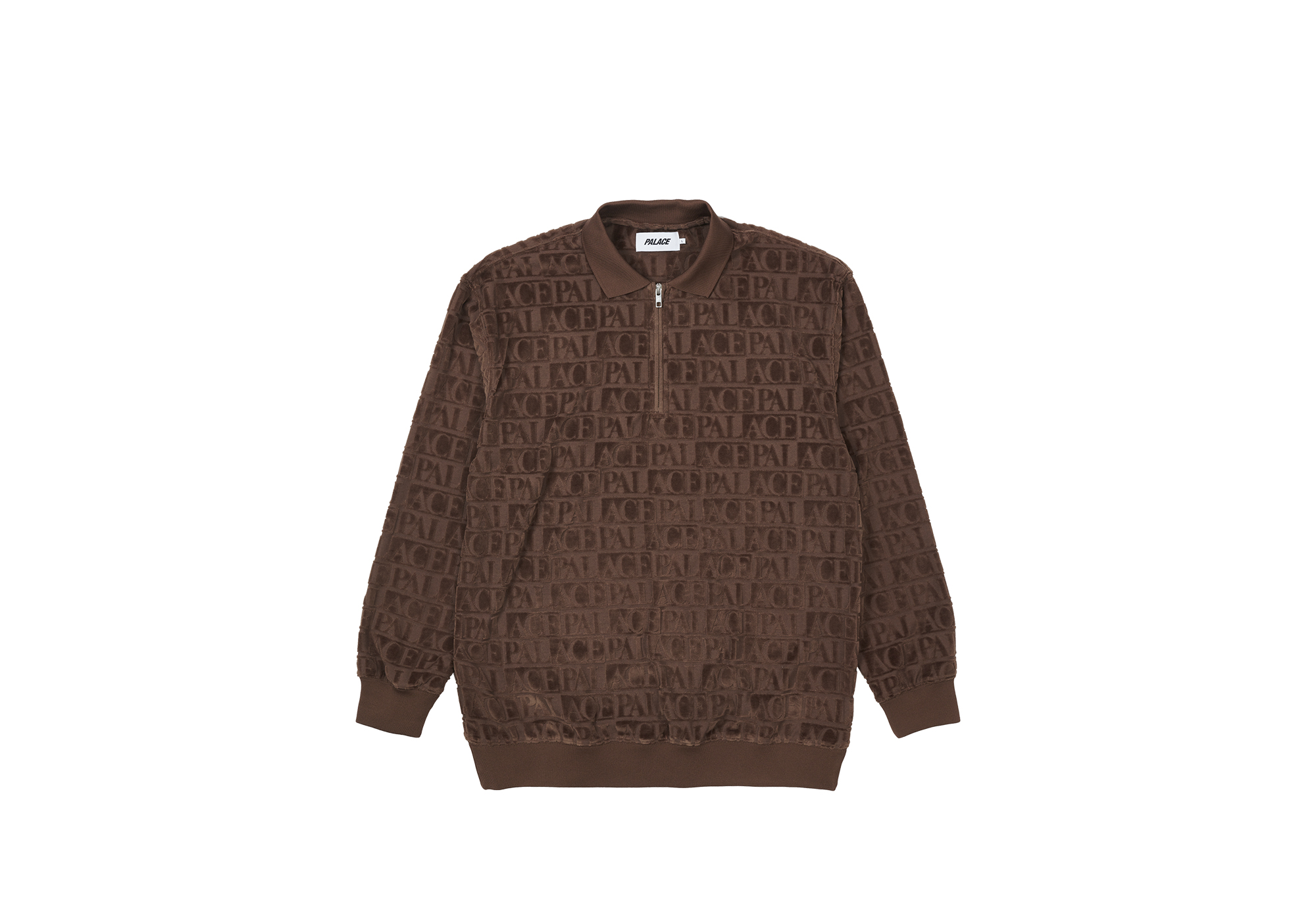 Domino Jacquard 1/4 Zip Polo Crew Navy - Winter 2022