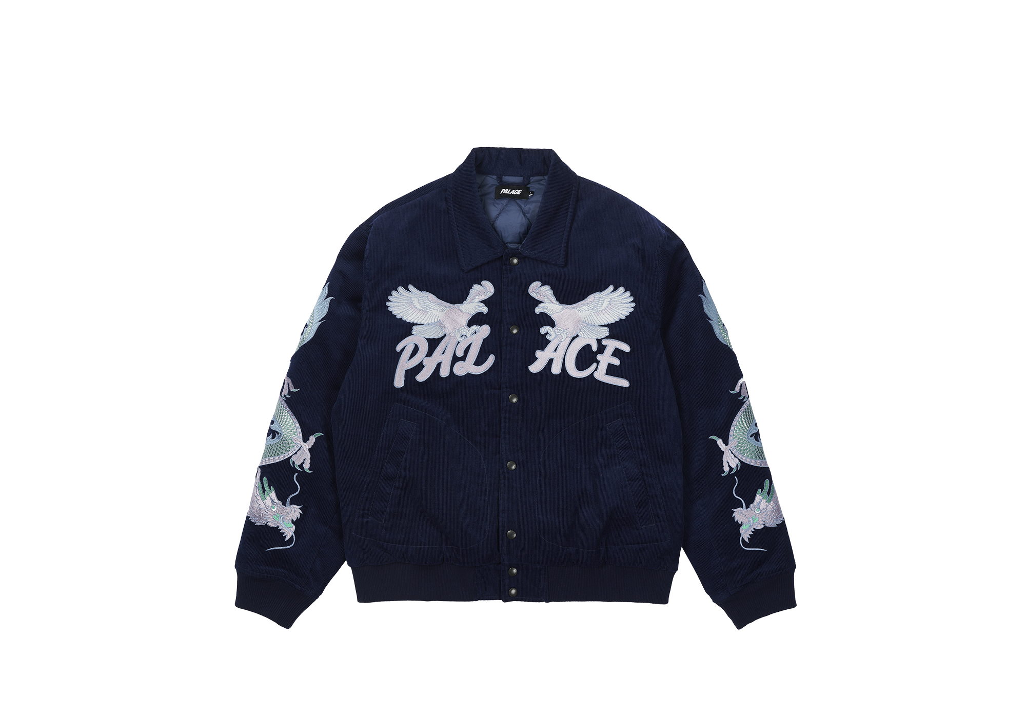 希少 PALACE DOUBLE DRAGON TOUR JACKET ネイビー DOUBLE DRAGON TOUR JACKET | PALACE SKATEBOARDS