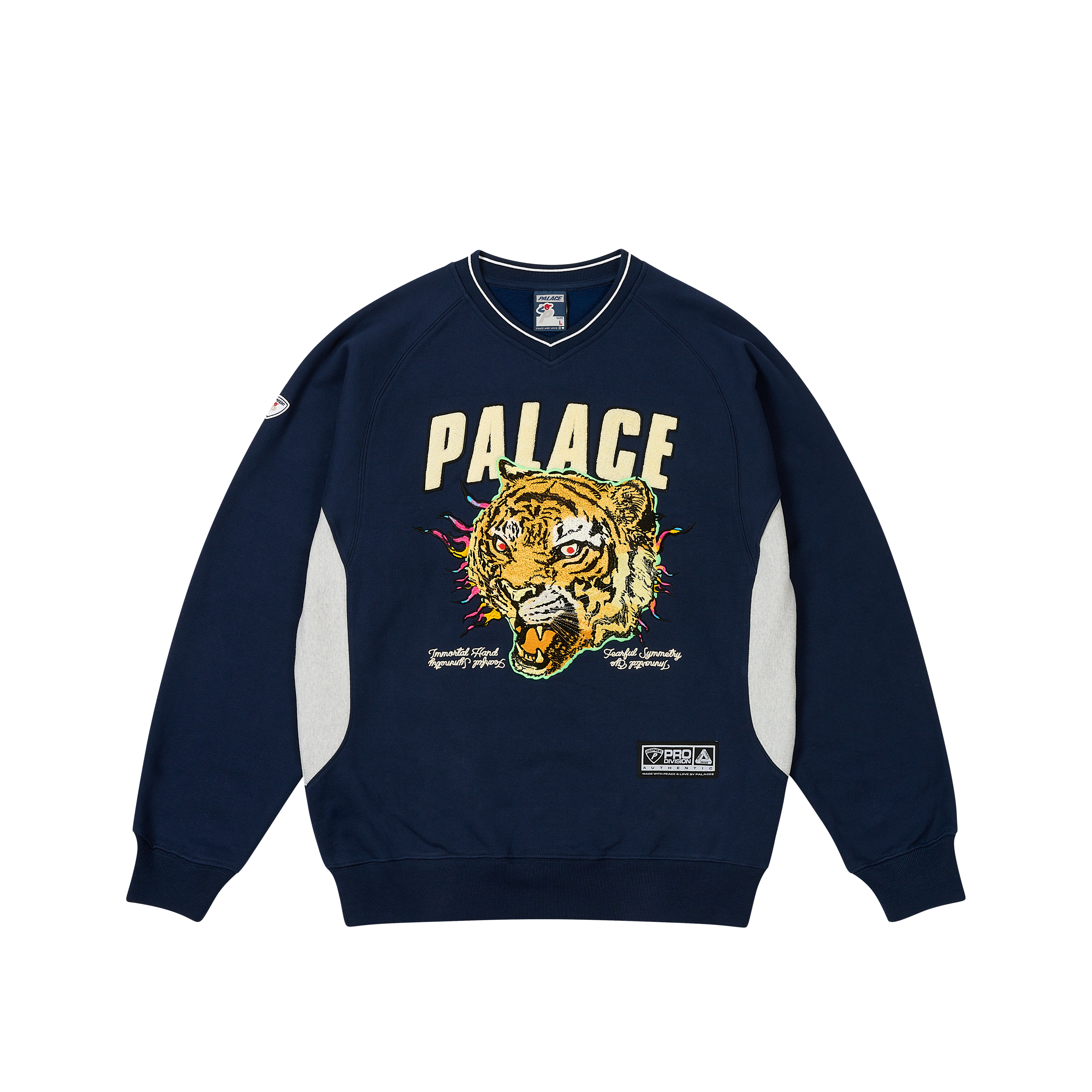 【PALACE】 Tora Tora Crew Sweatshirt Grey Marl - 25SS TORA TORA CREW | PALACE SKATEBOARDS