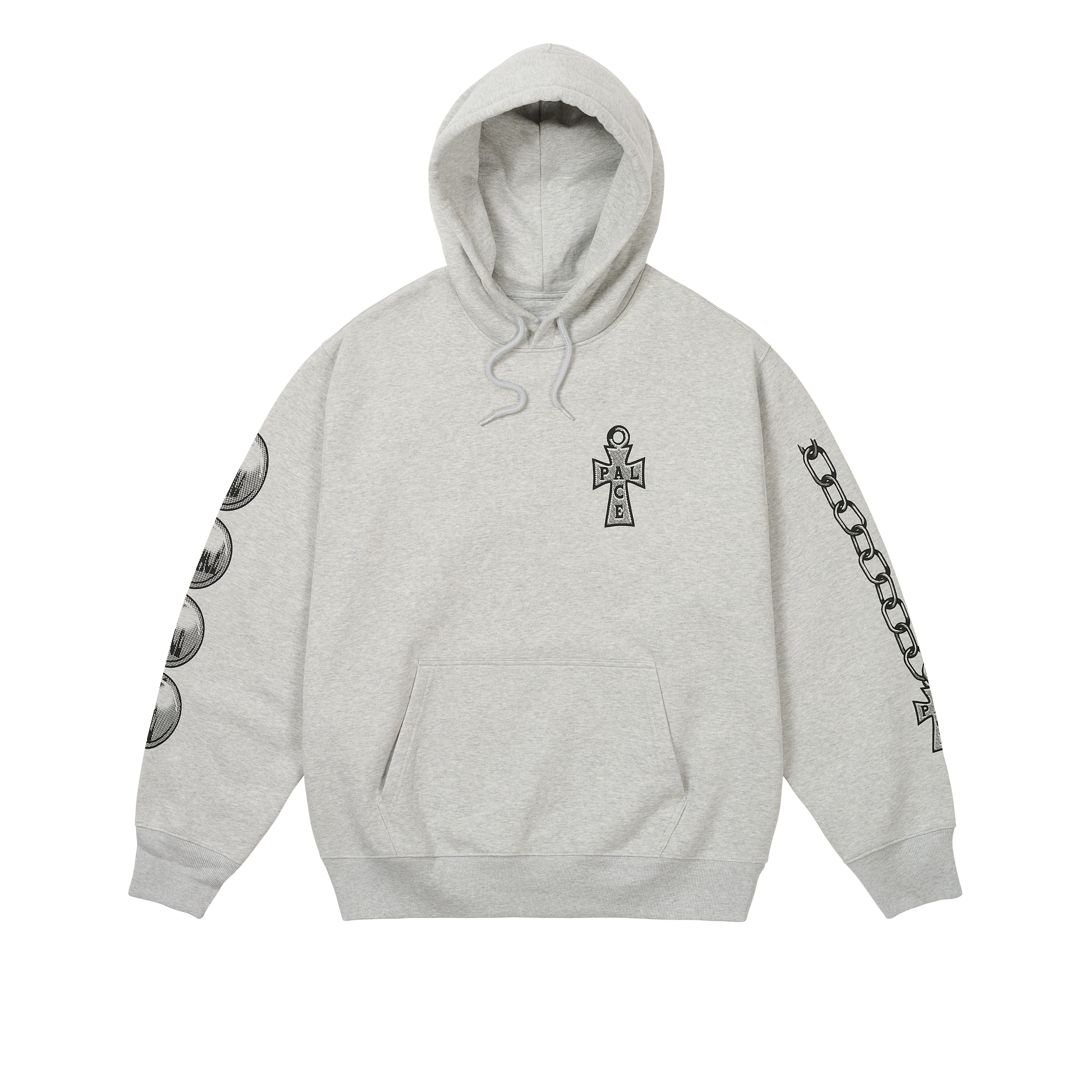 パーカー・フーディ Palace Wizard Sleeves Hood Grey Marl - 25SS WIZARD SLEEVES HOOD | PALACE SKATEBOARDS