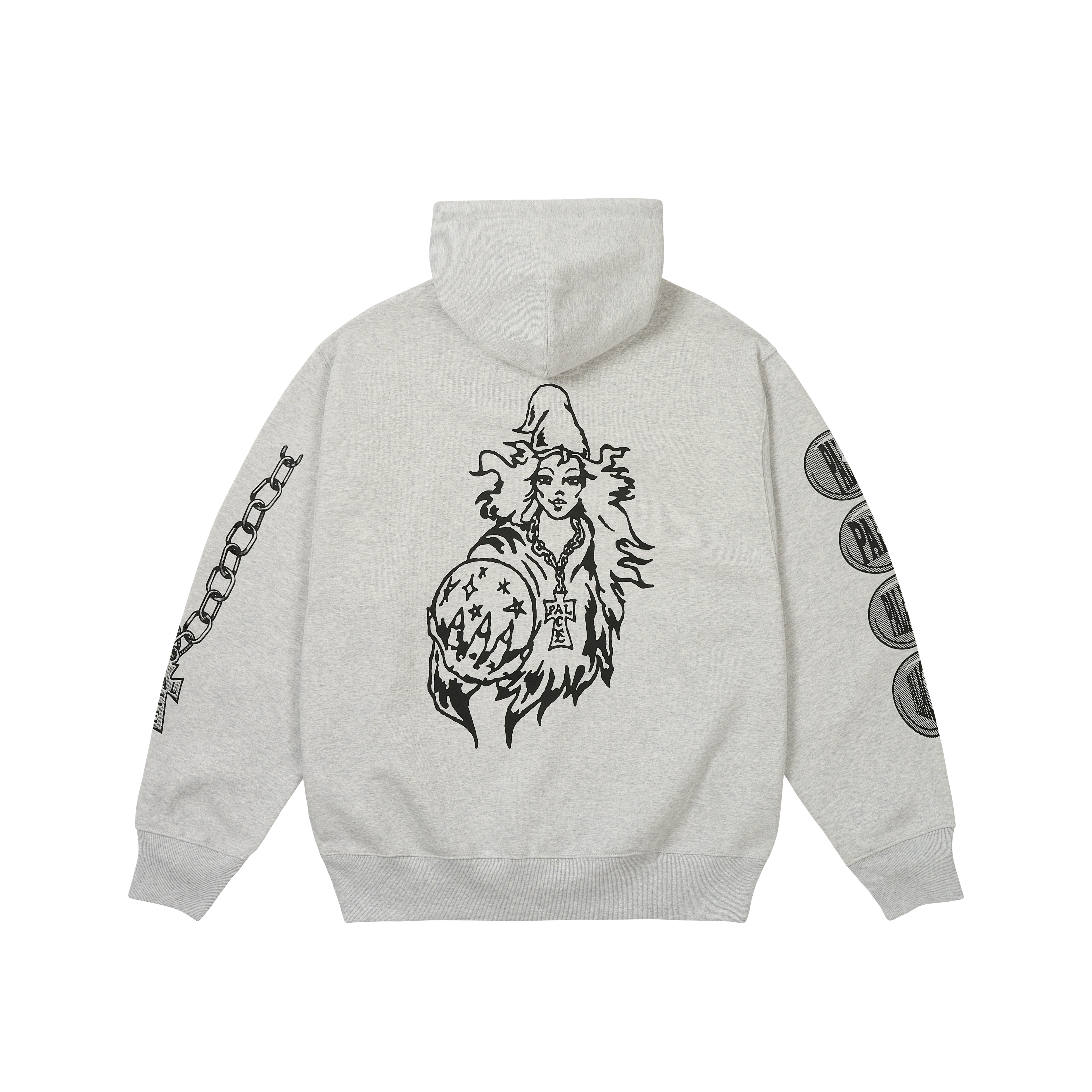 パーカー・フーディ Palace Wizard Sleeves Hood Grey Marl - 25SS WIZARD SLEEVES HOOD | PALACE SKATEBOARDS
