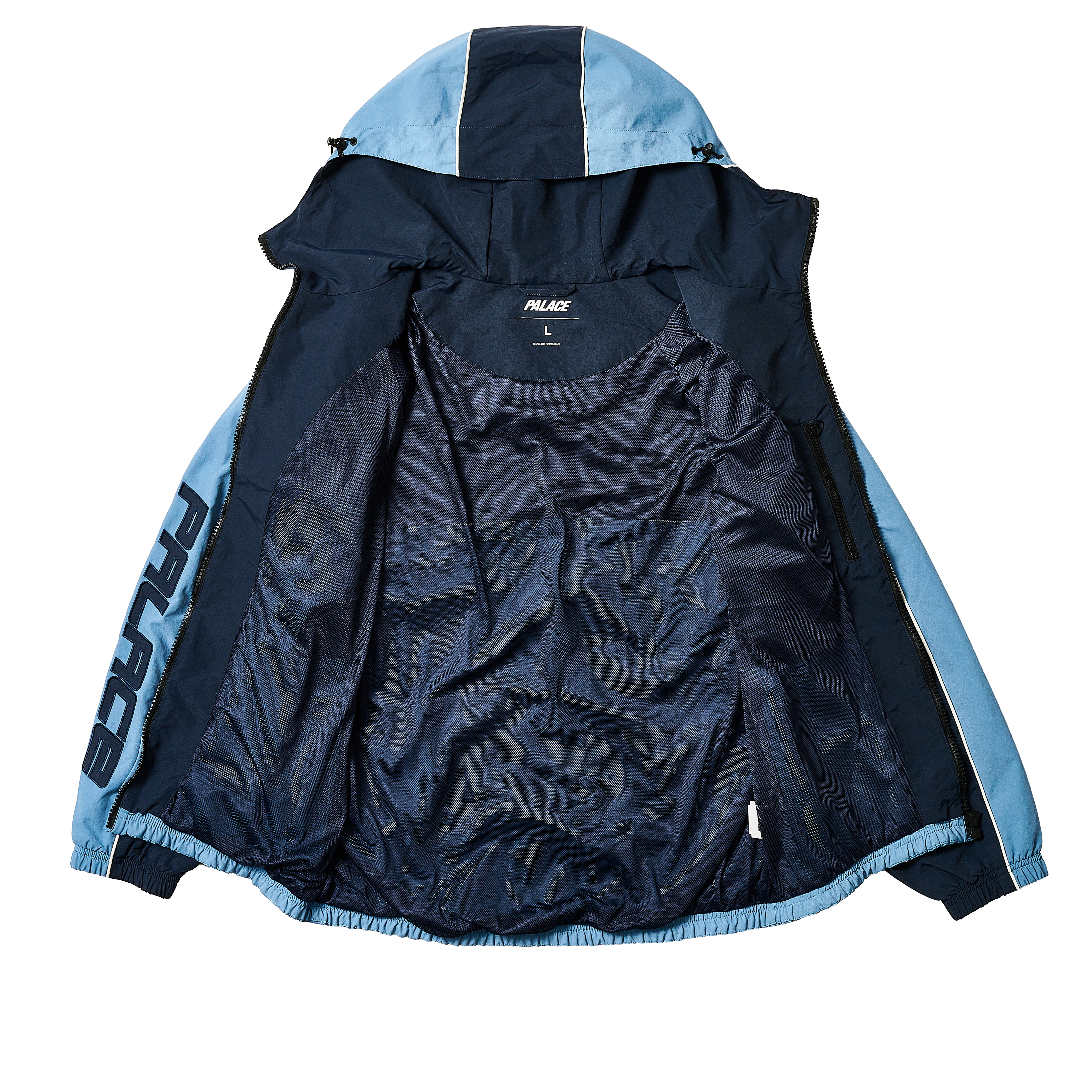 PIPED HOODED SHELL JACKET | PALACE SKATEBOARDS