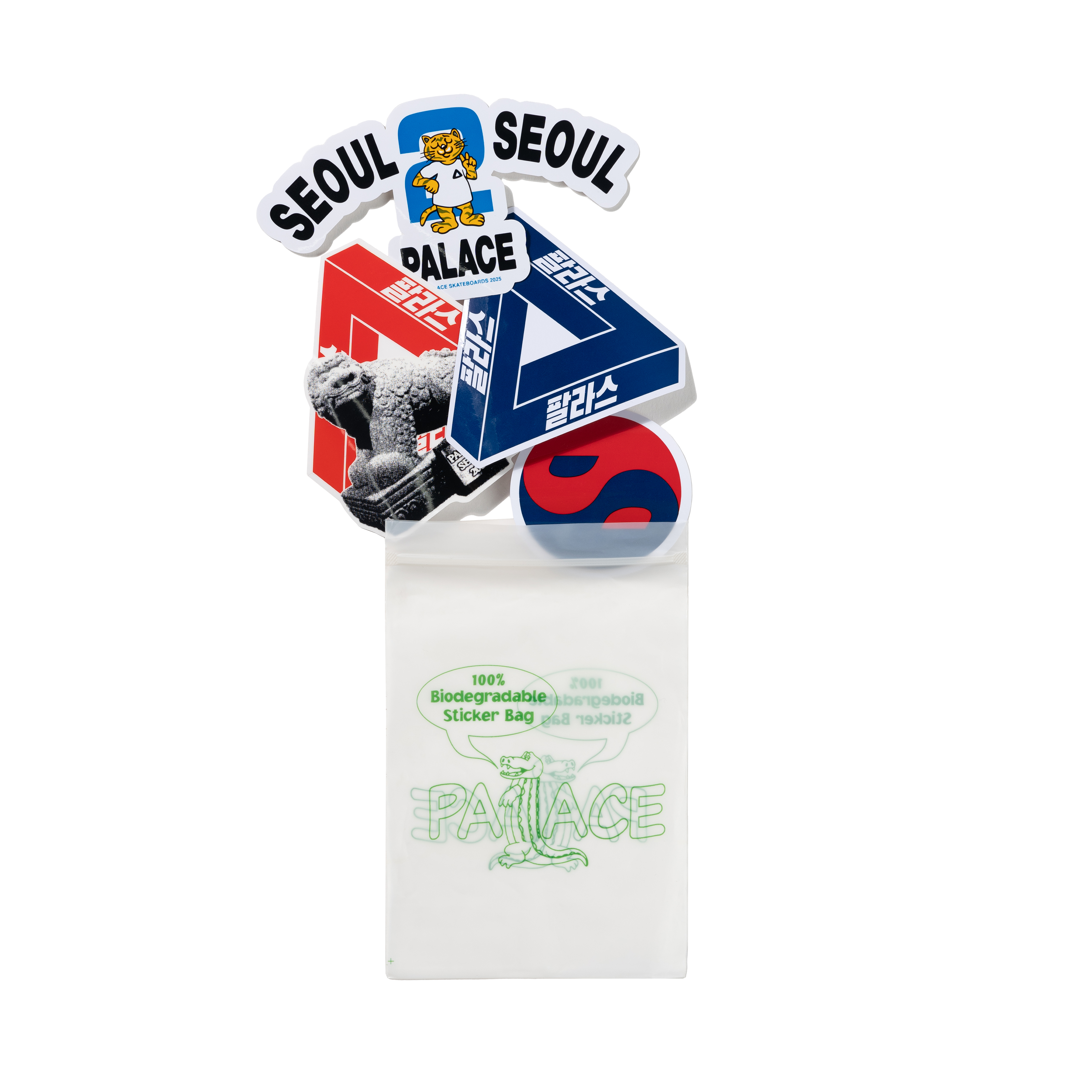 ★25SS 韓国限定★Palace Seoul 2 Seoul Sticker Pack PALACE SEOUL 2 SEOUL | PALACE SKATEBOARDS