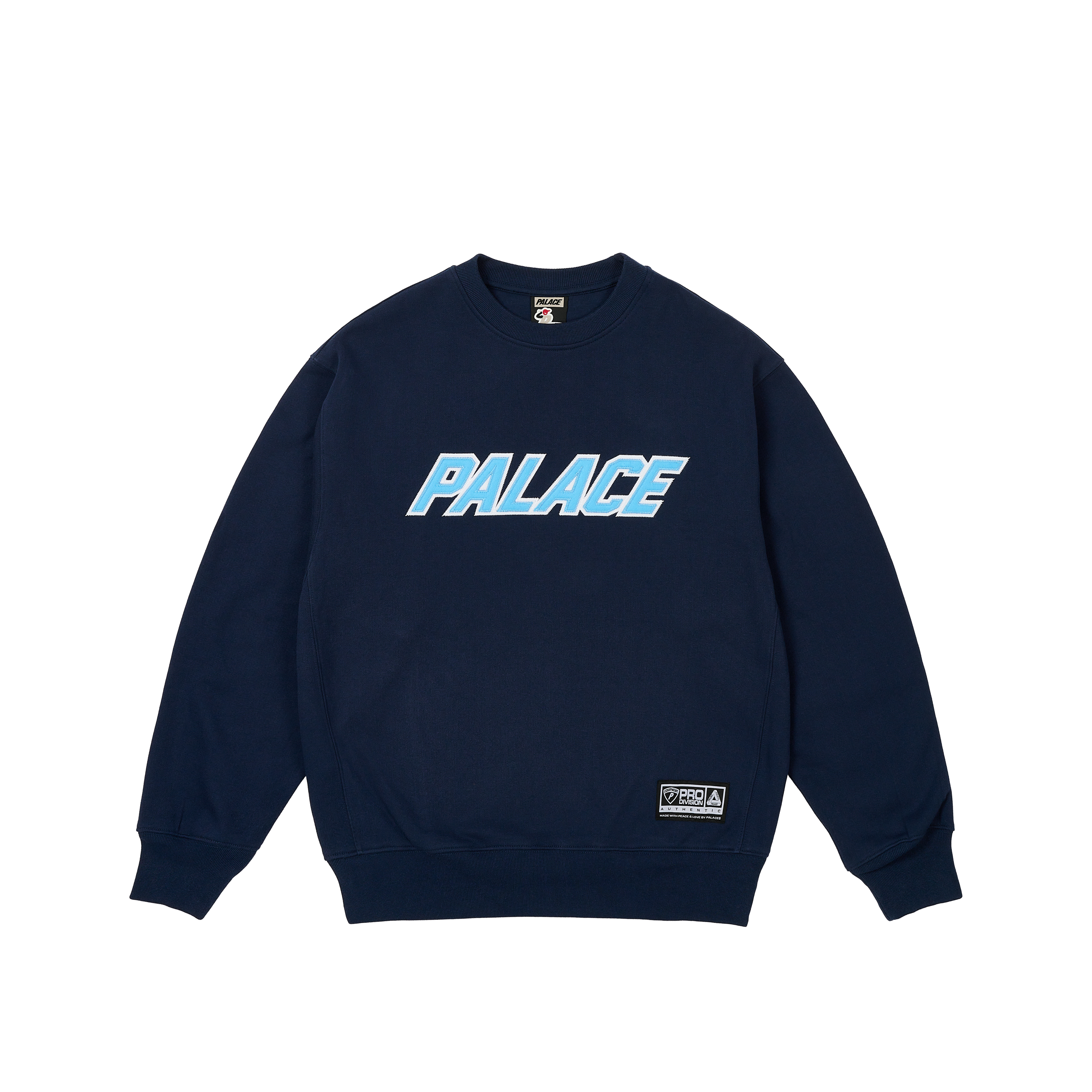★25SS WEEK1★Palace APPLIQUE TEAM CREW Palace Applique Team Crew Black Men's - SS25 - US