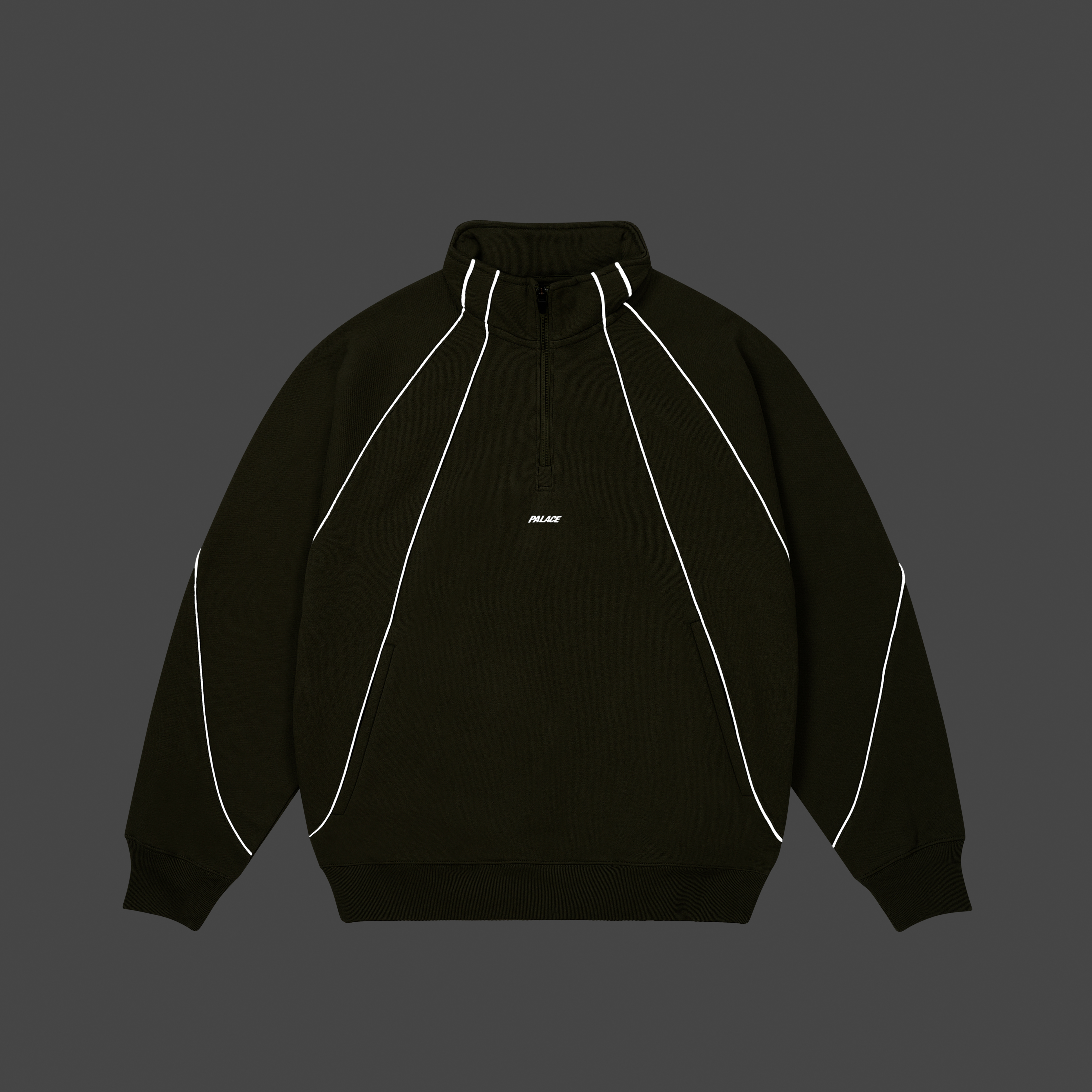 PALACE REFLECTO 1/4 ZIP ブラック 1738758962-reflecto-1-4-zip-
