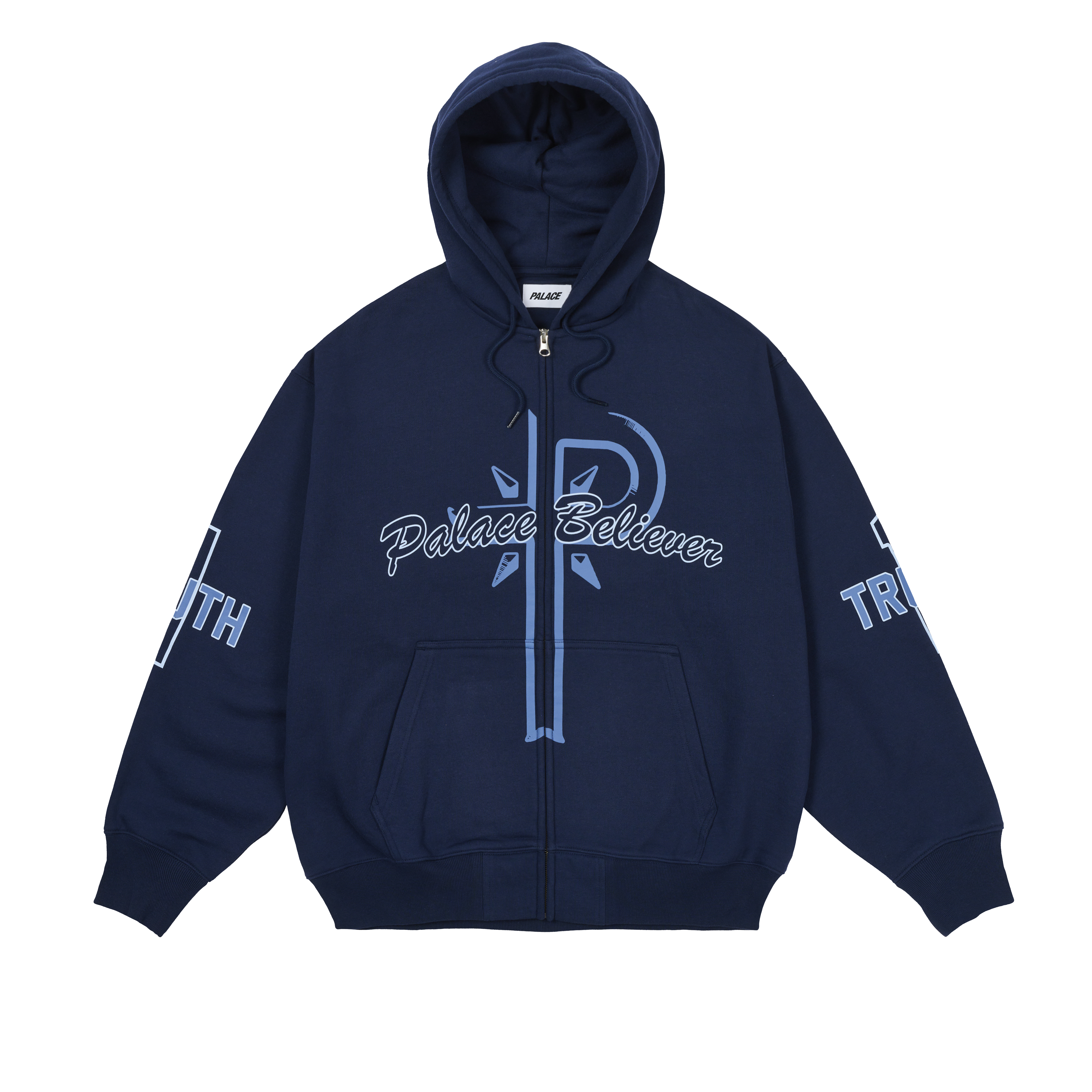 トップス PALACE SKATEBOARDS Zip Sweater NAVY Palace Skateboards Full-Zip Insulated Jacket Navy Blue Size