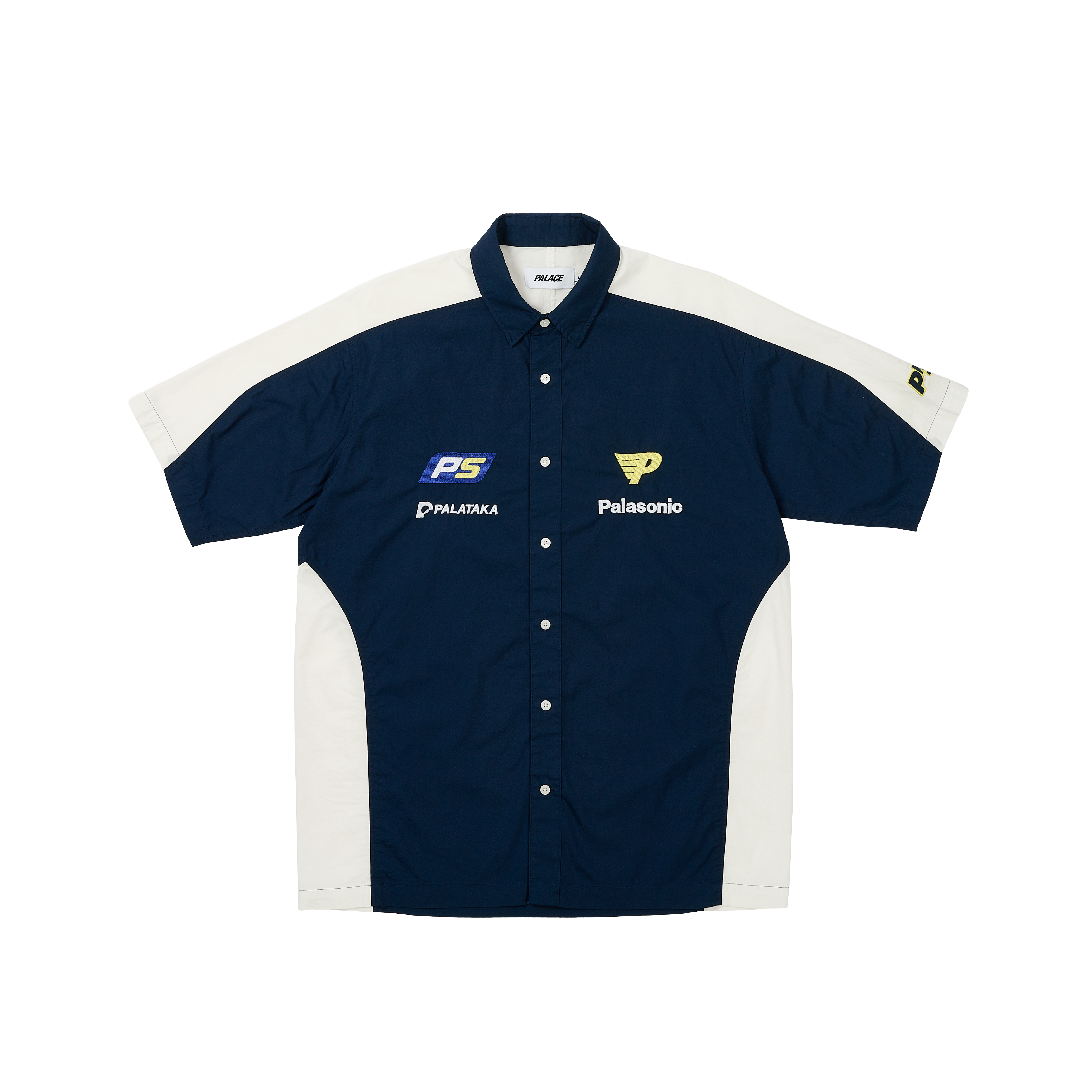 Palace Skateboards Gassed Up シャツ 半袖 White Navy 送料込み 1745573839-gassed-up-shirt-