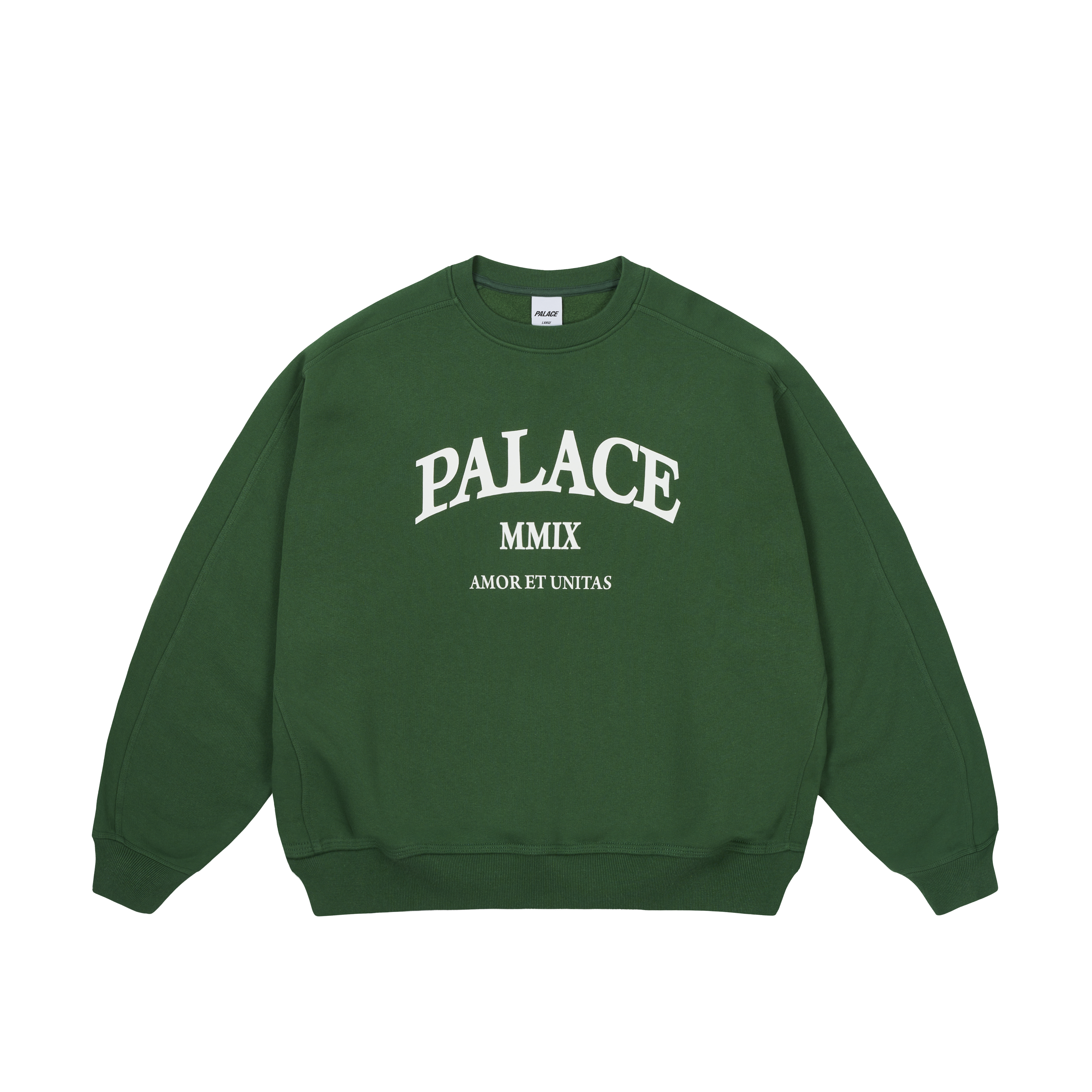 ★2023AW★Palace Unitas Crew Palace Unitas Oversized Crew Grey Marl Men's - SS25 - US