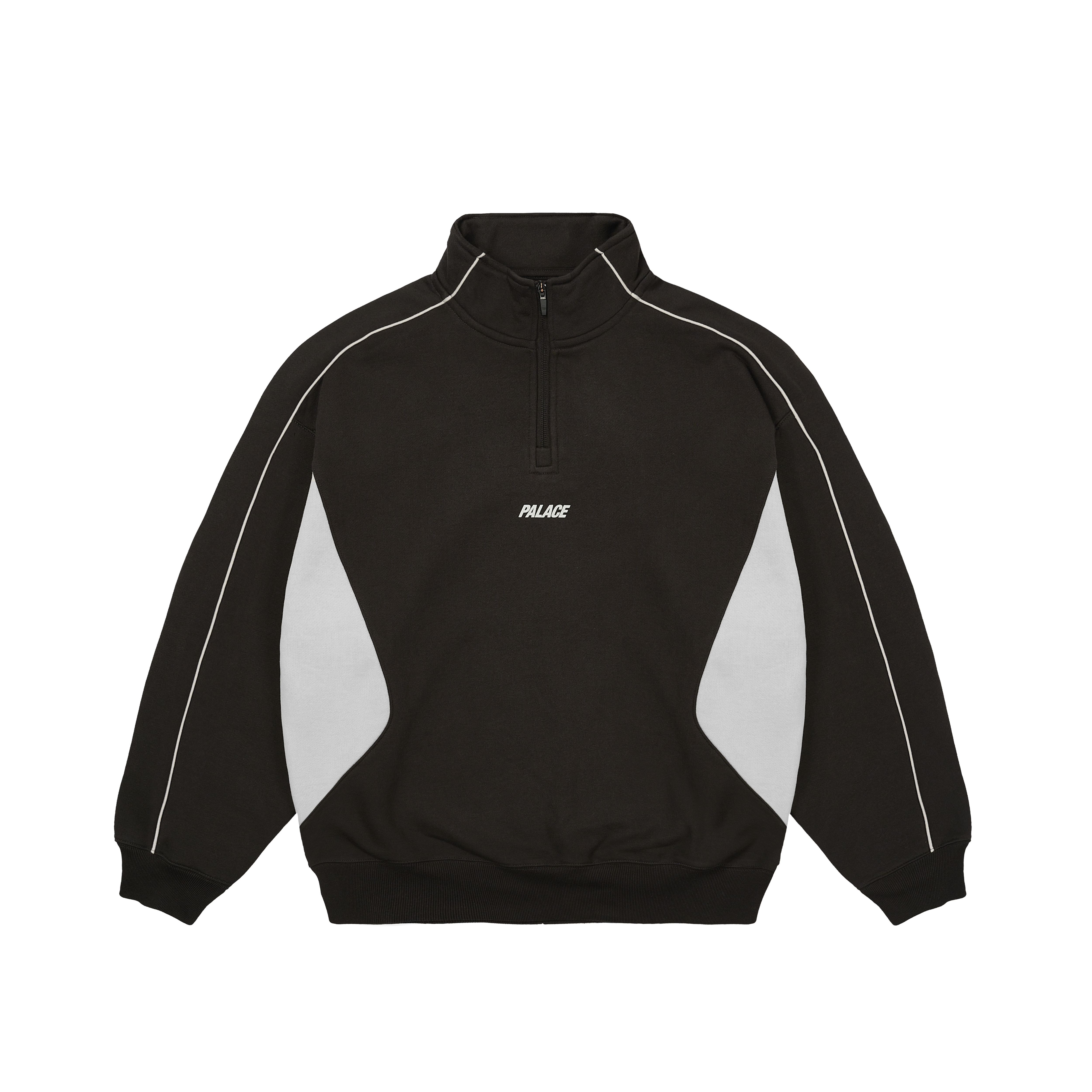 トップス PALACE 25SPRING PATCHWORK ZIP KNIT BLACK PATCHWORK ZIP KNIT | PALACE SKATEBOARDS
