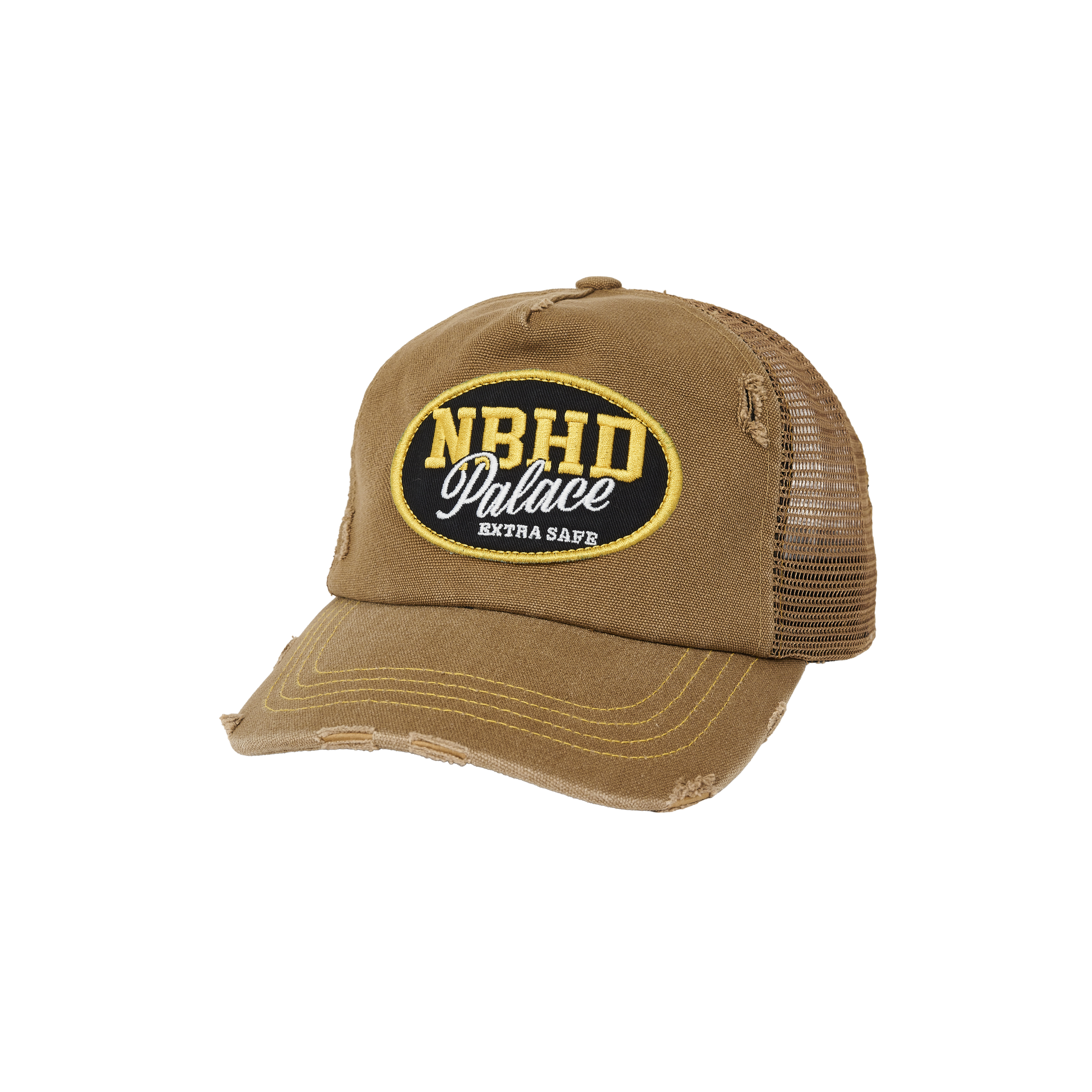 帽子 PALACE NEIGHBORHOOD Mesh Trucker Palace x Neighborhood Mesh Trucker Tan Canvas Men's - FW25 - US