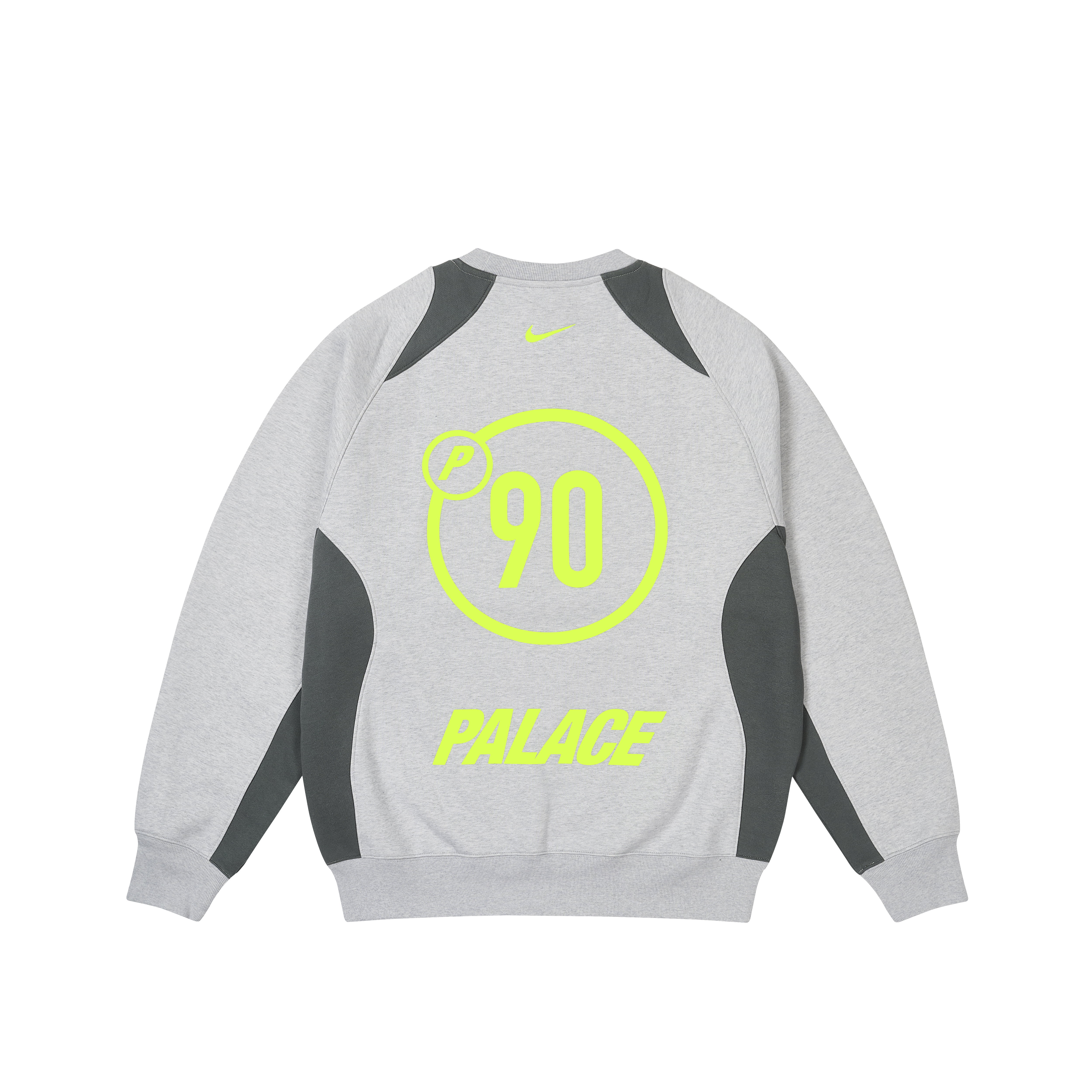 PALACE NIKE TOTAL P90 CREW GREY MARL | PALACE SKATEBOARDS