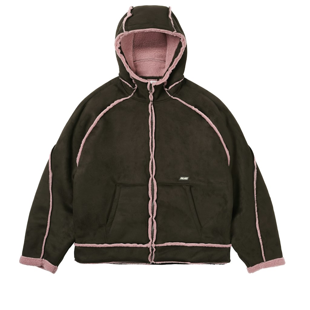 SHERPA FAUX SUEDE HOODED JACKET | PALACE SKATEBOARDS