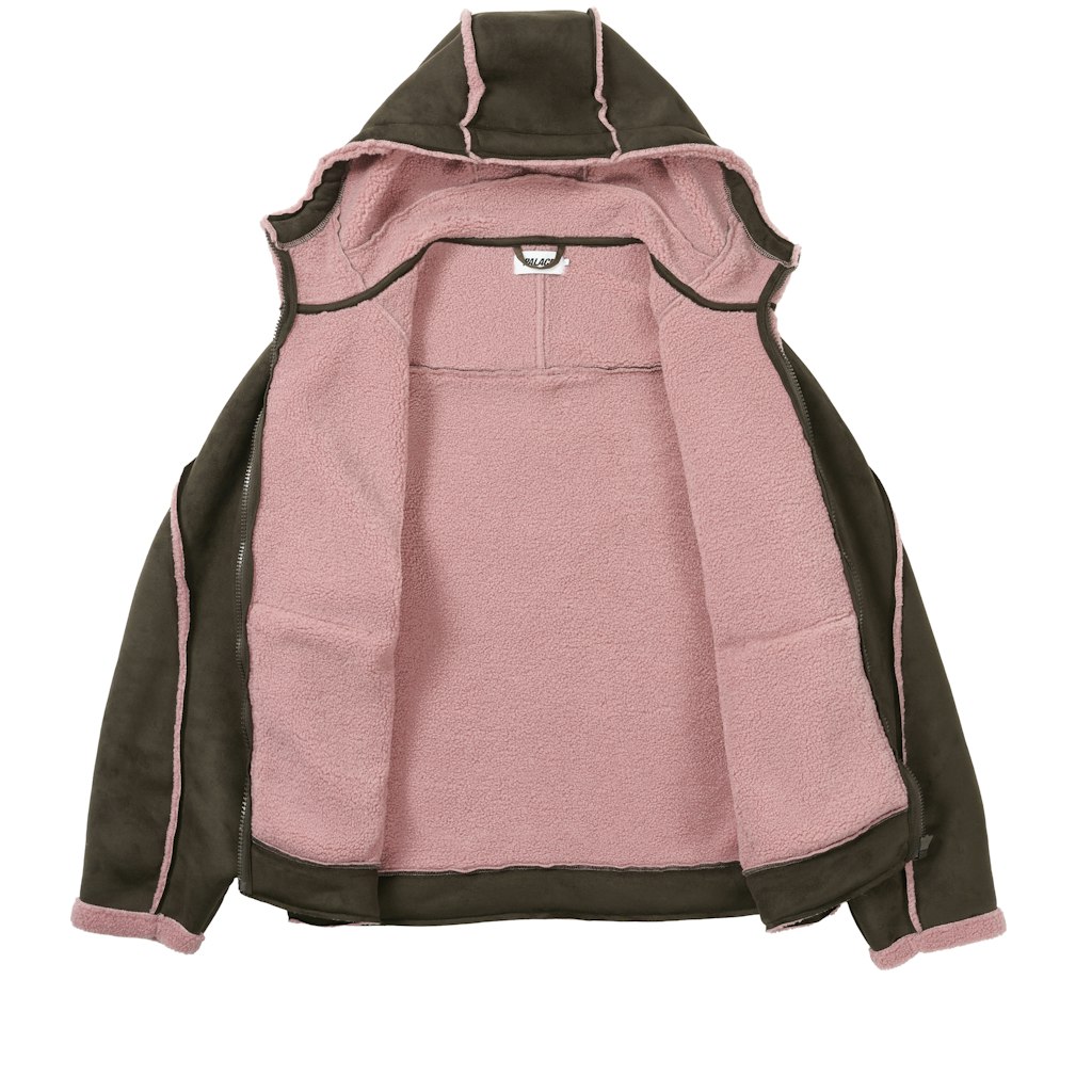 SHERPA FAUX SUEDE HOODED JACKET | PALACE SKATEBOARDS
