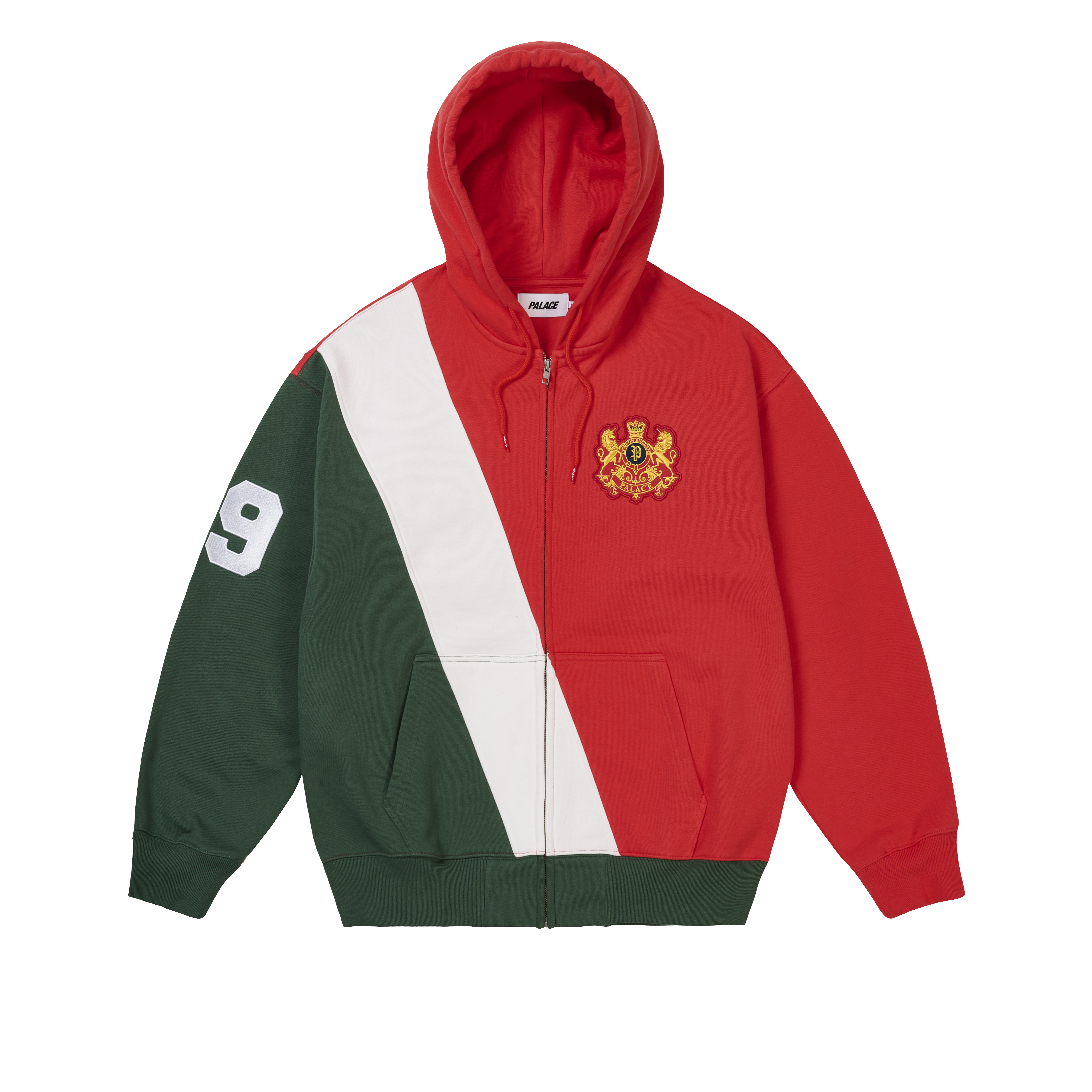 トップス PALACE WORLD INDUSTRIES HOOD RED ESTABLISHED ZIP HOOD | PALACE SKATEBOARDS