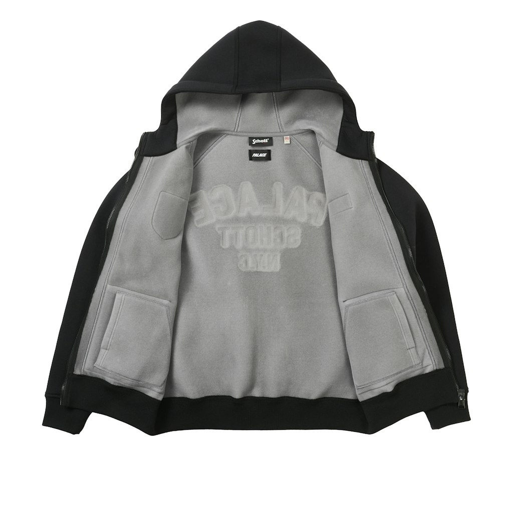 PALACE SCHOTT BONDED FLEECE HOOD | PALACE SKATEBOARDS