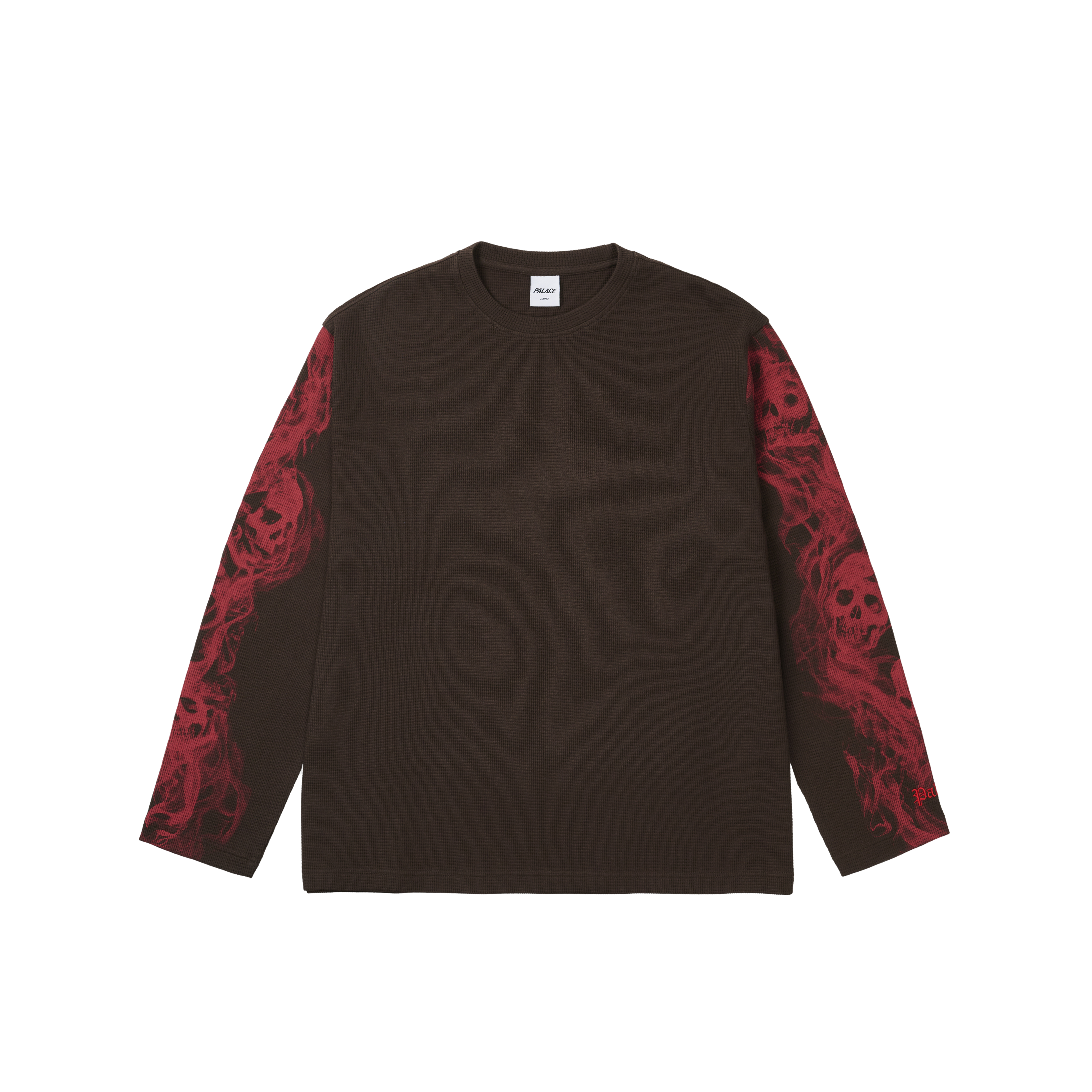 トップス PALACE Smoked Waffle Longsleeve Grape M SMOKED WAFFLE LONGSLEEVE | PALACE SKATEBOARDS