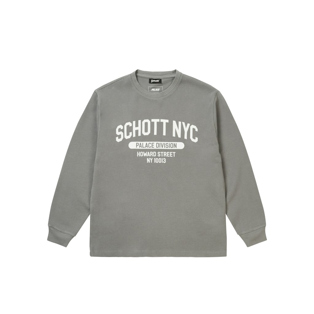 PALACE SCHOTT WAFFLE LONGSLEEVE | PALACE SKATEBOARDS