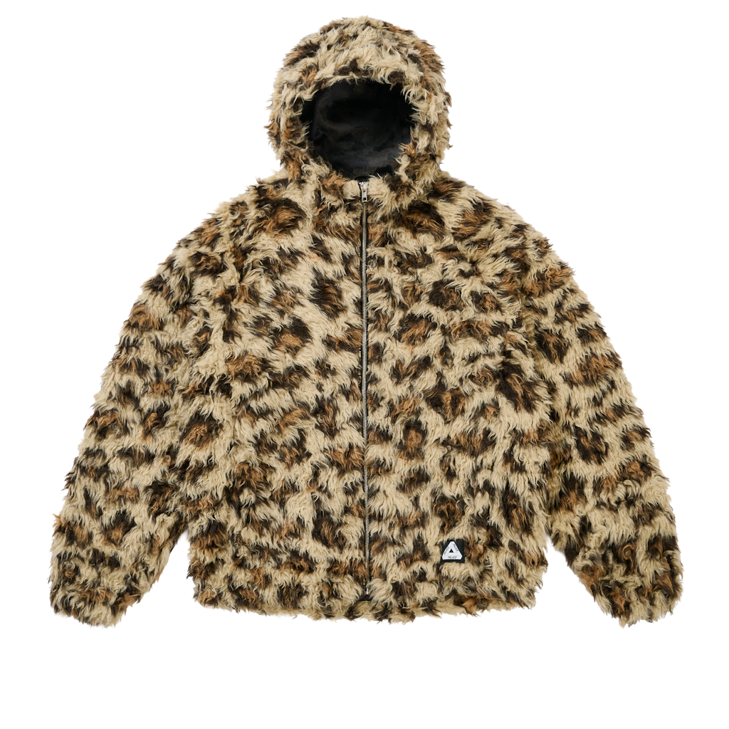 Palace Skateboards パレススケートボーズ 26SS FURRY FLEECE JACKET レオパード柄 ファリー フリース ジップアップ ジャケット ブルゾン ベージュ 1771244721-furry-fleece-jacket