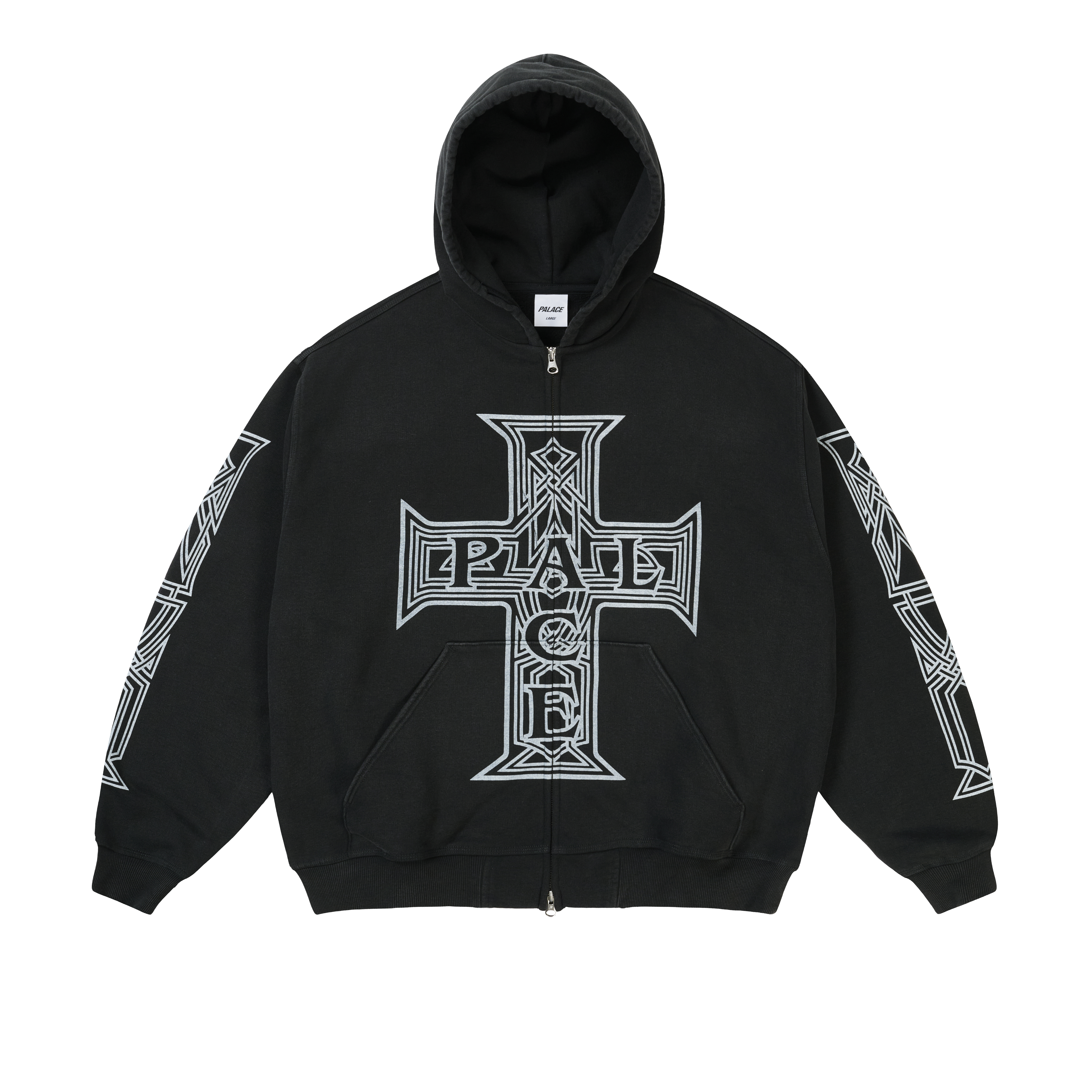 トップス PALACE Y SO CROSS PIGMENT HOOD BLACK Y SO CROSS PIGMENT HOOD | PALACE SKATEBOARDS