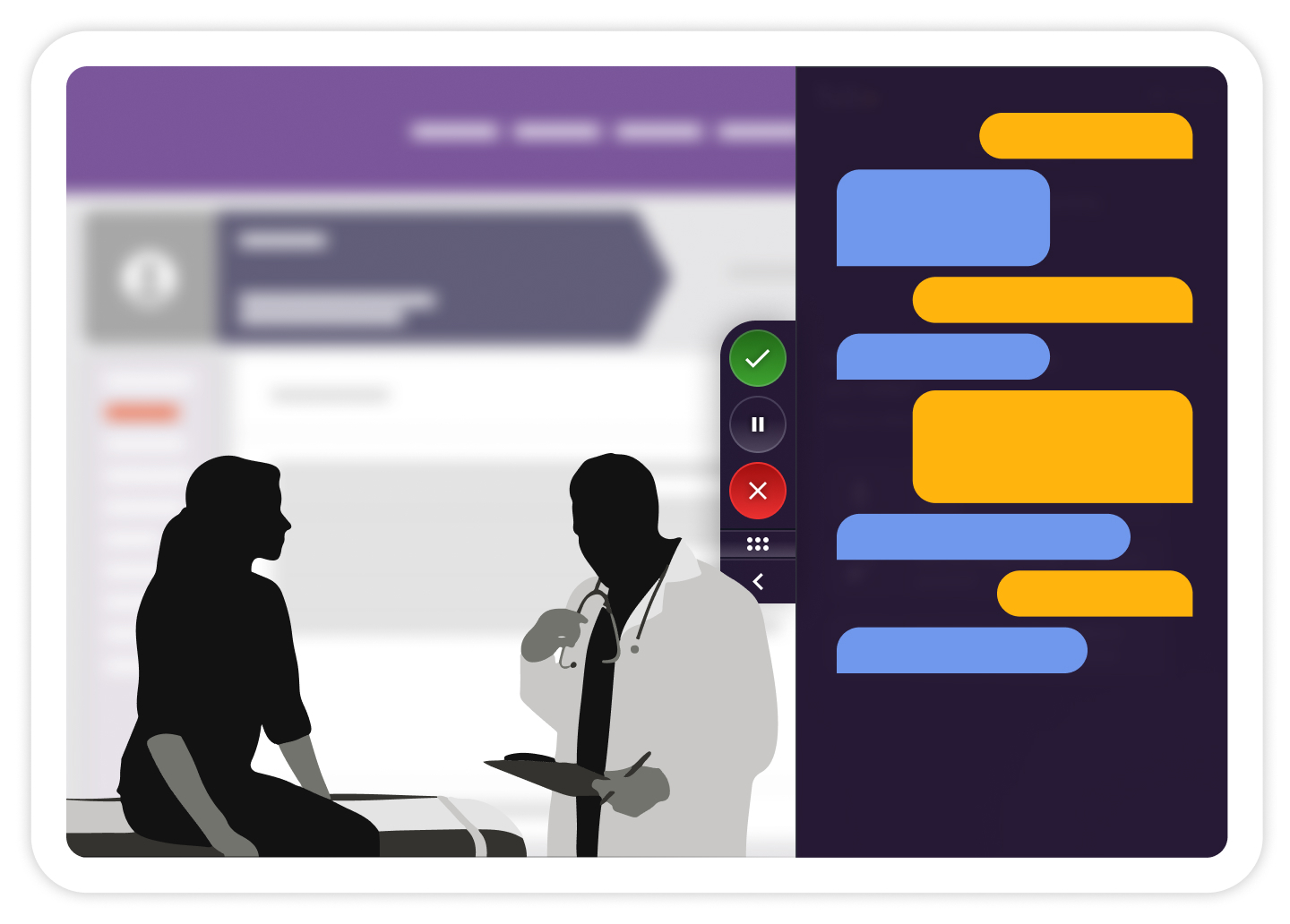 Either record a summary, or record the conversation with the patient.