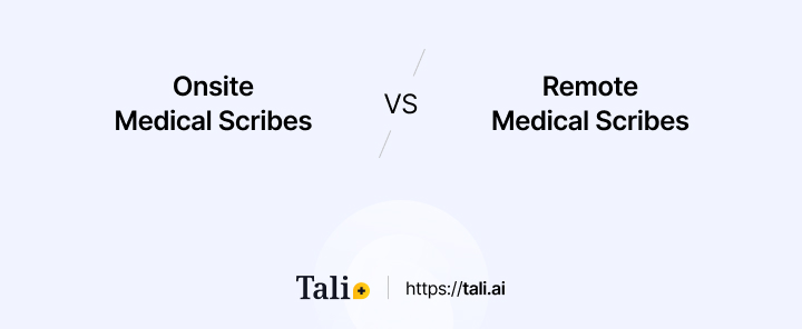 Comparison of Onsite vs. Remote Medical Scribes