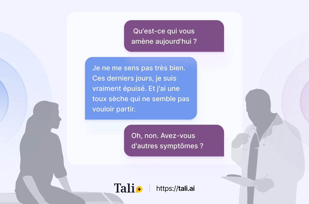 Utilisez Tali pour générer vos notes, juste en parlant avec vos patients
