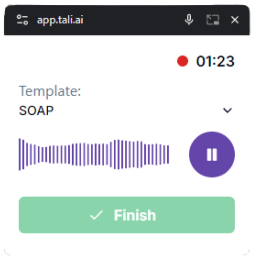 See your recording timer