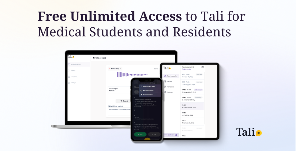 Free AI Scribe for Medical Students and Residents