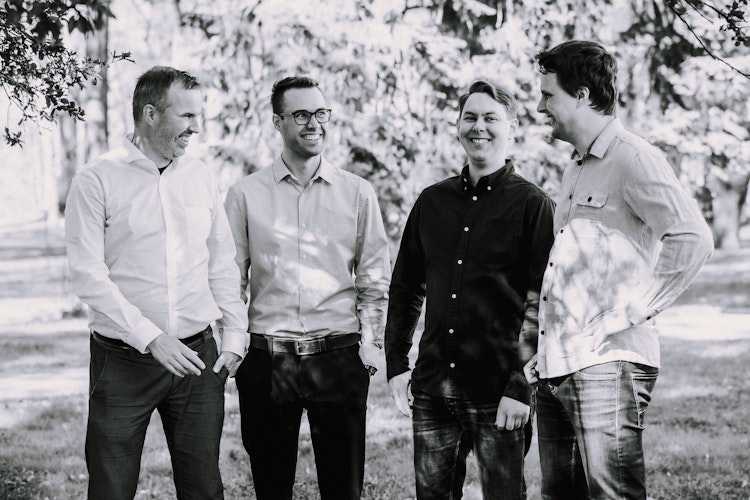 Ilmo, Mikko, Olli-Pekka and Henrik. Smile & Deliver, founders of Softlandia.