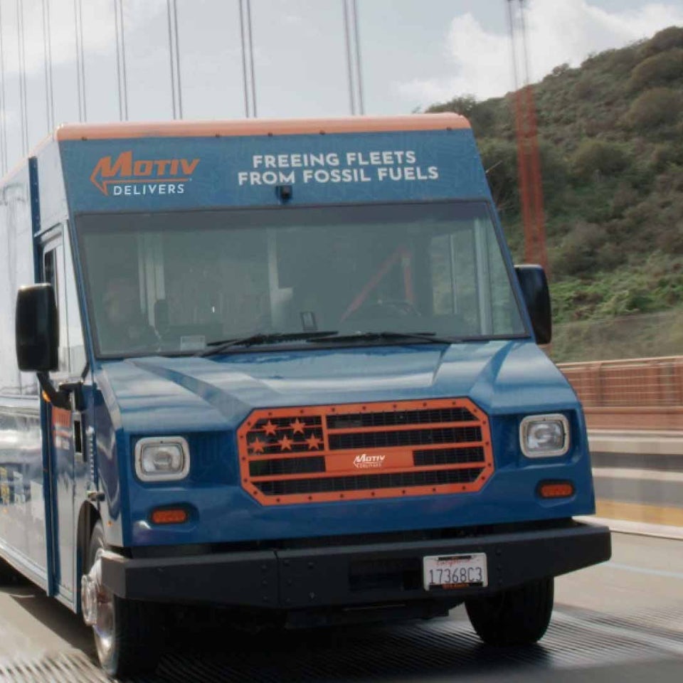 Truck on Golden Gate Bridge