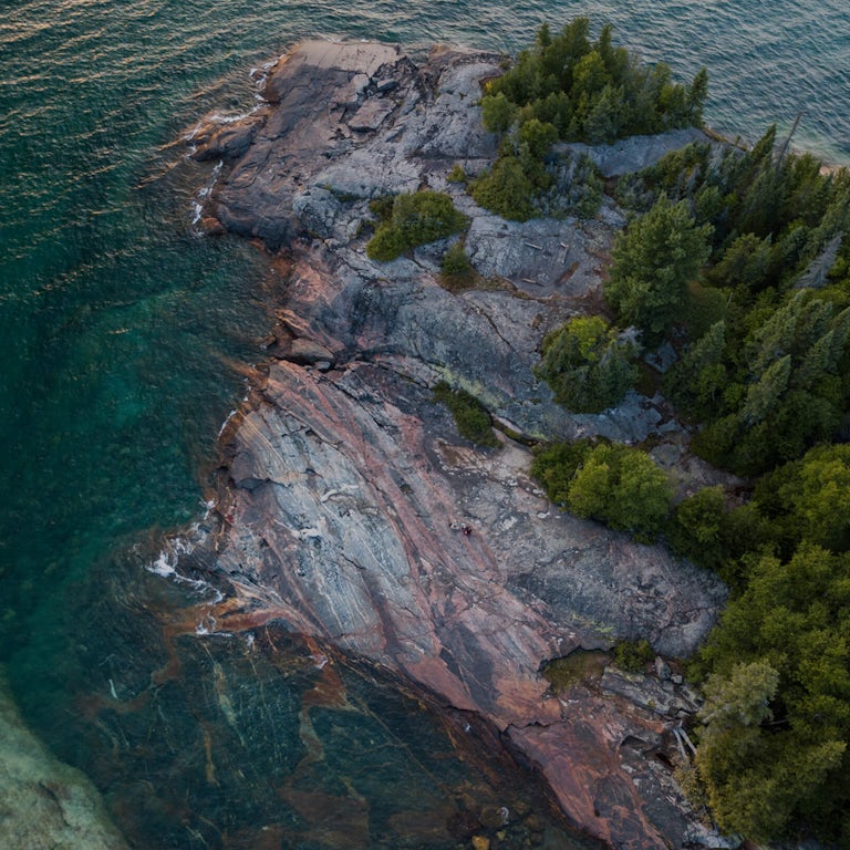 Rock formation on Lake Superior