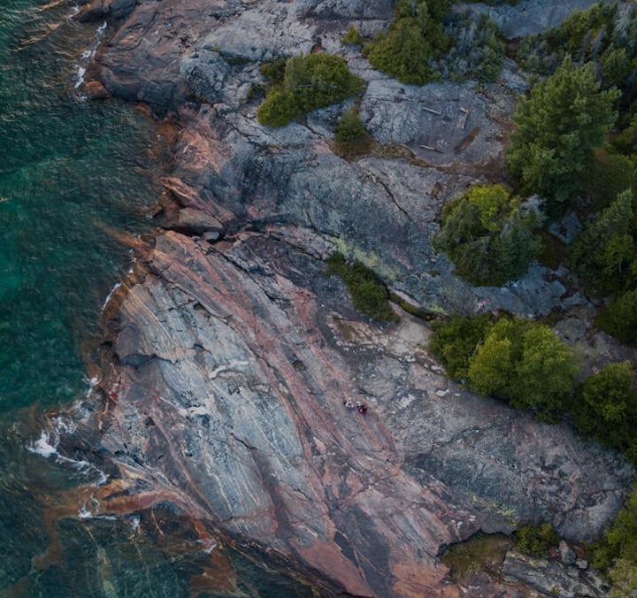 Rock formation on Lake Superior