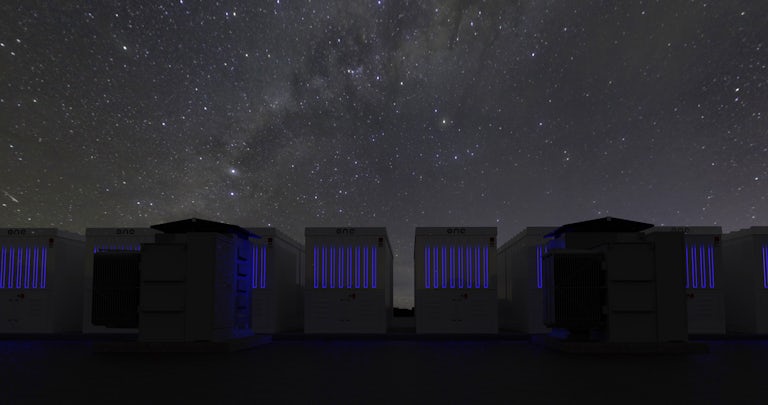 Aries Grid ESS Site Render - Nighttime