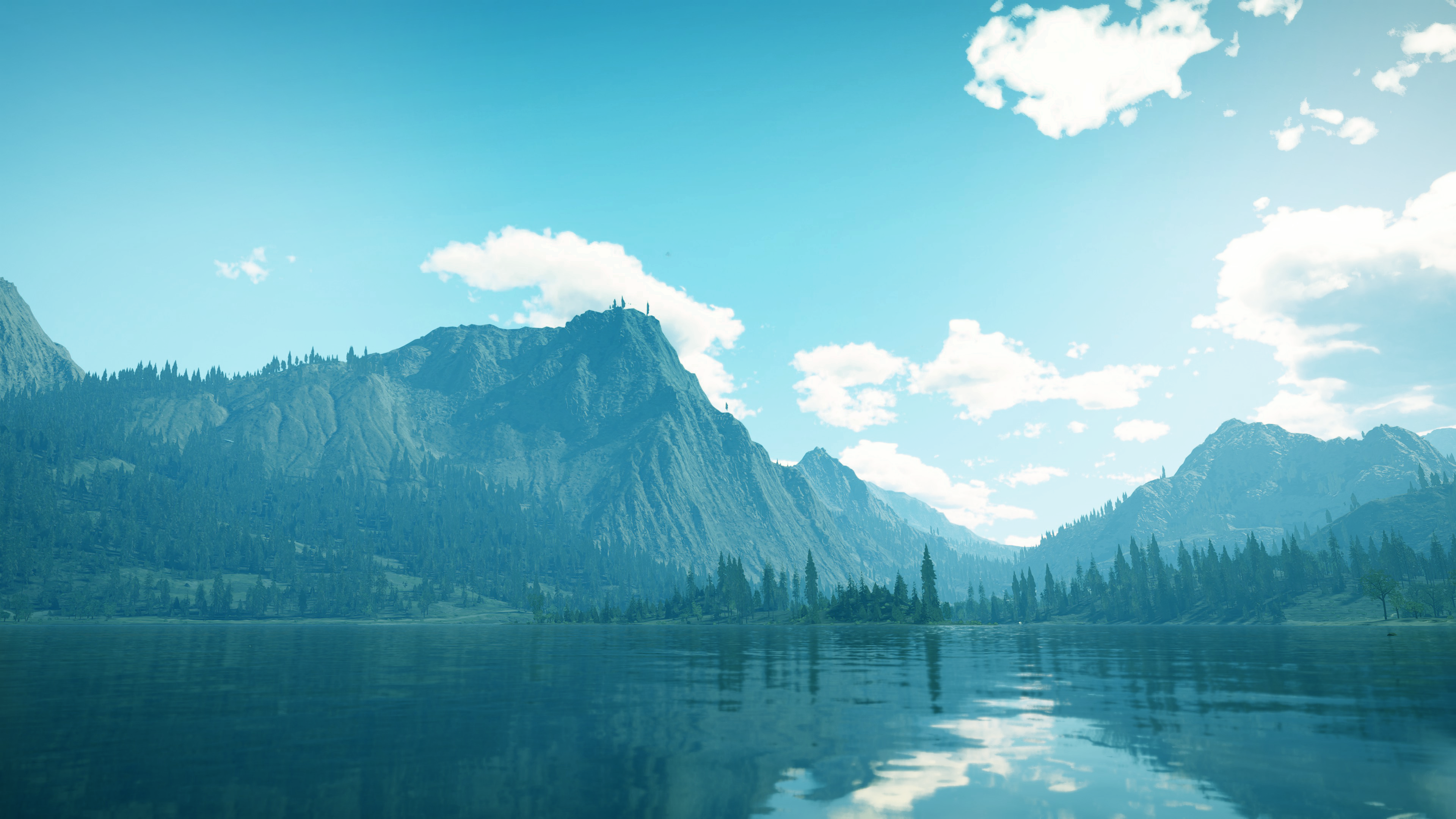 lake with mountain vista