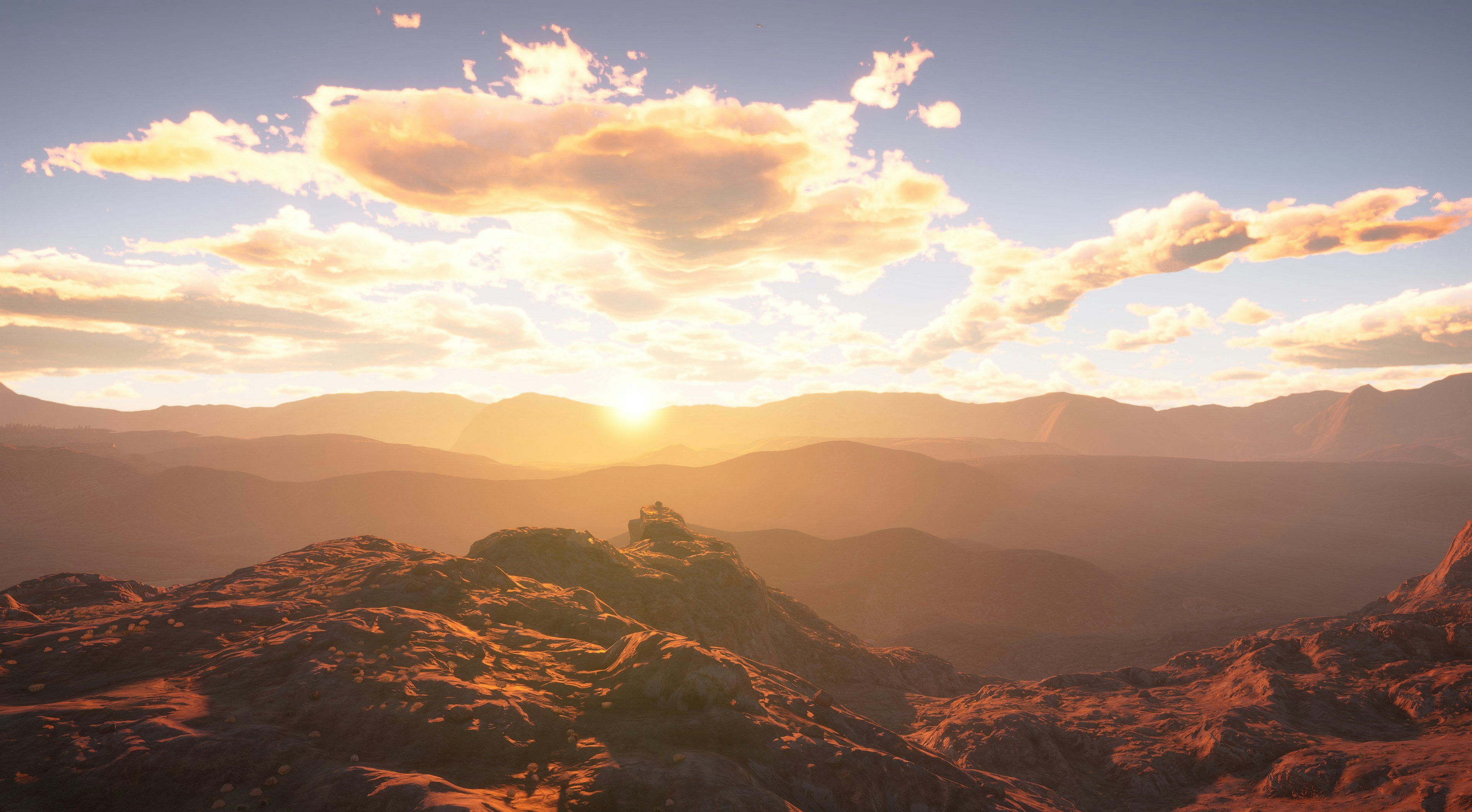 Soaking up the sunset view from a mountaintop in Golden Ridge Reserve.