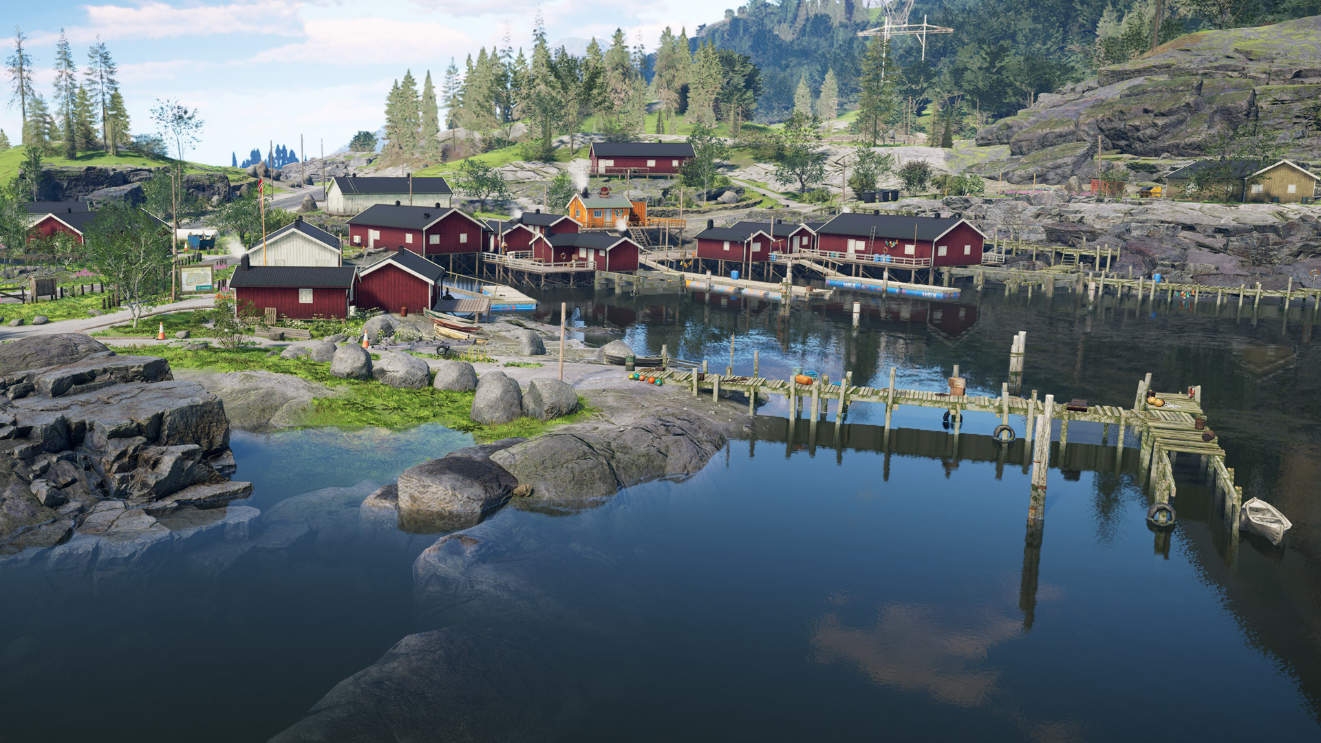 A coastal village in The Angler's Norway reserve, Trollsporet.