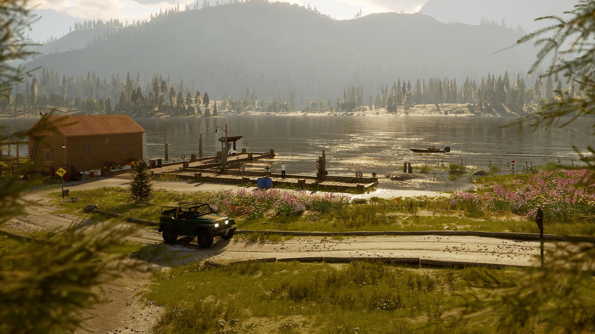 Players fishing and travelling around Golden Ridge Reserve.