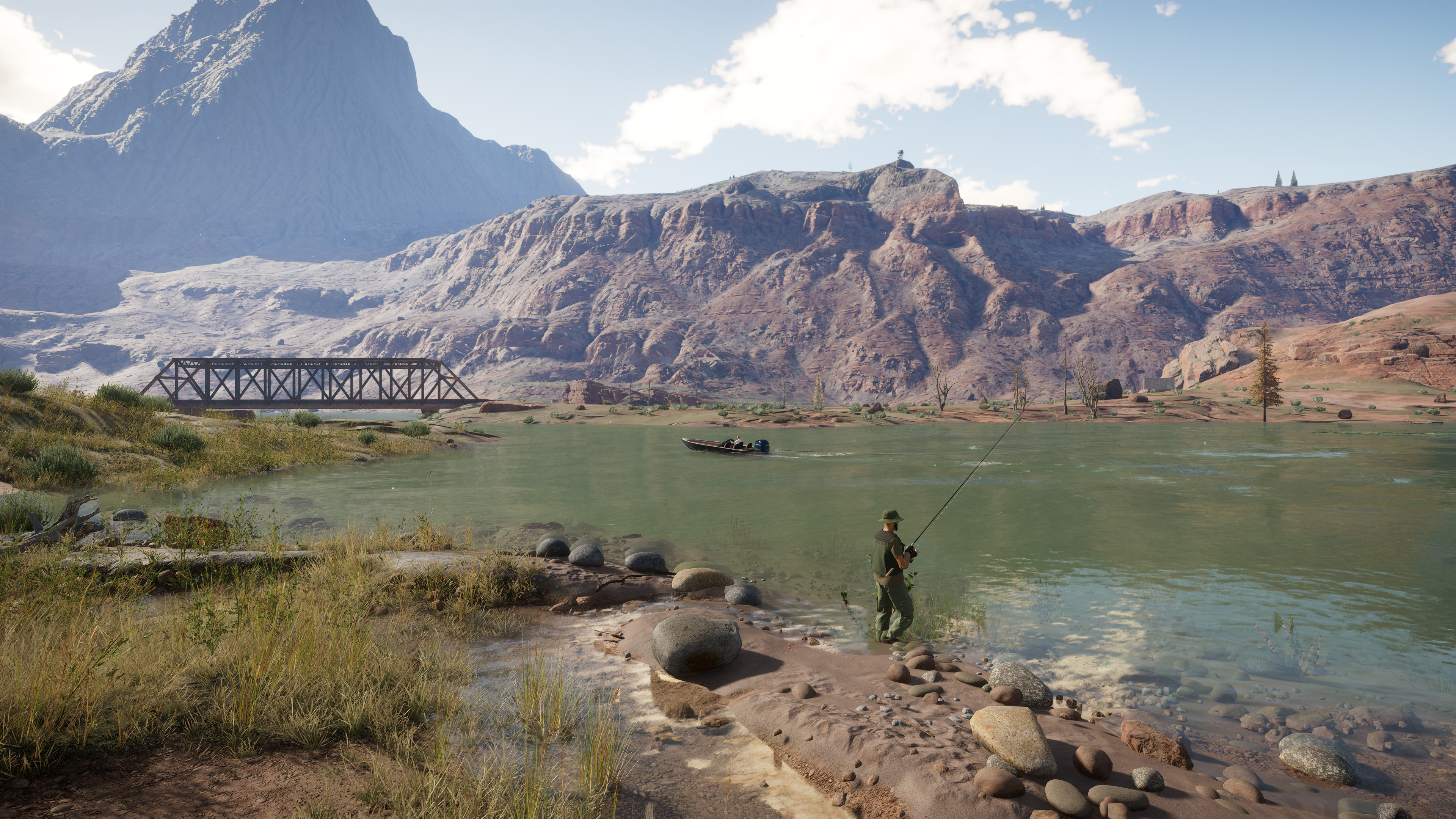 Two players fishing in Golden Ridge Reserve.