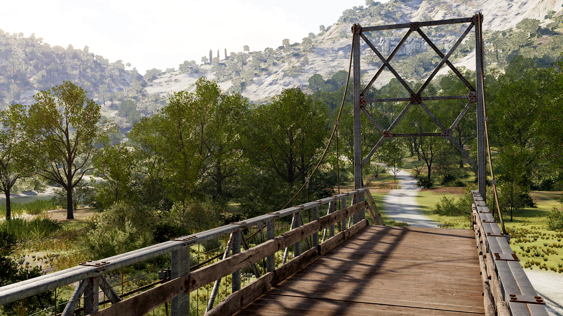 A capture of an old bridge in Call of the Wild: The Angler.