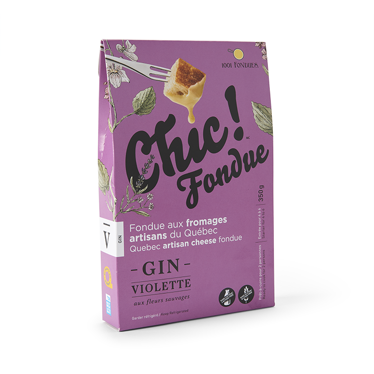 Chic ! Fondue au Gin Violette Fromages d'ici
