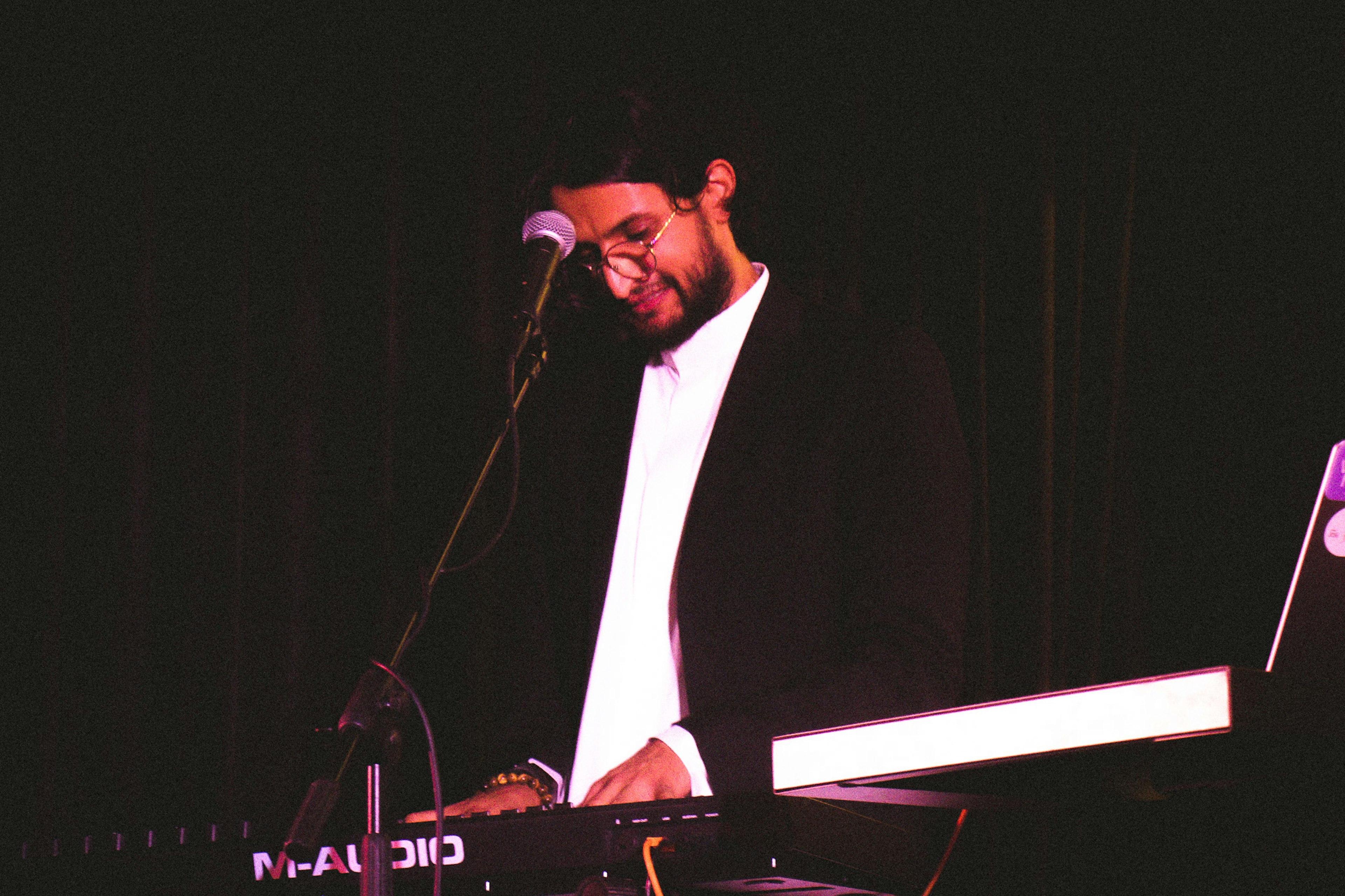 Playing the piano