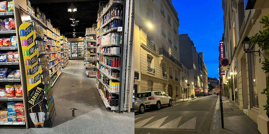 Paris evening walking