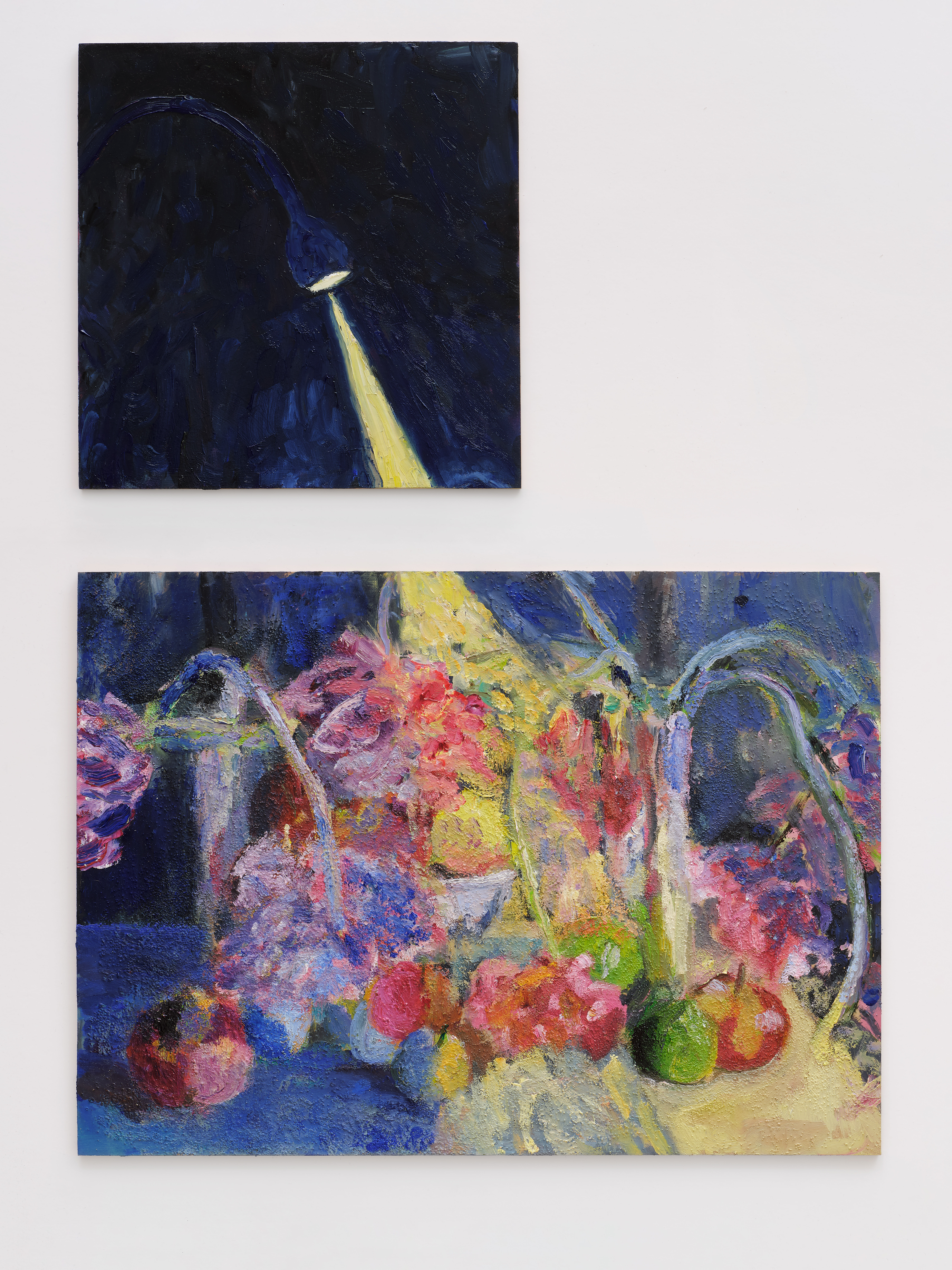 Oil and sand on panel, diptych