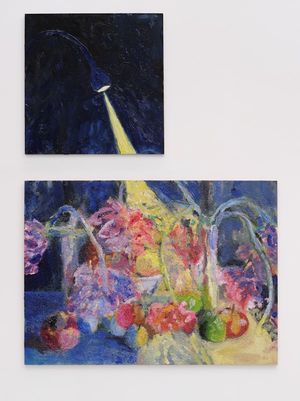 Oil and sand on panel, diptych