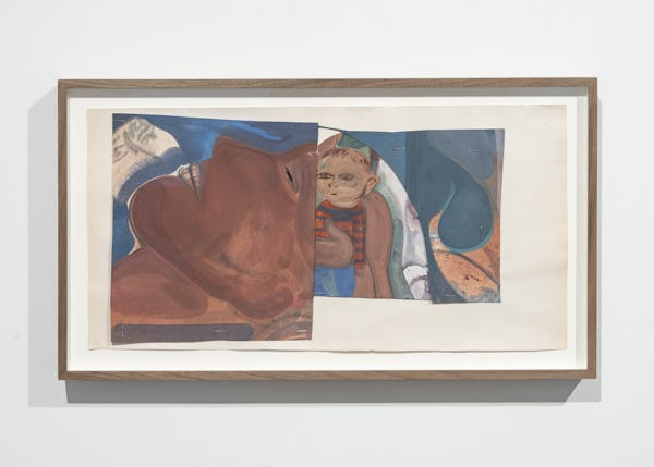 Collage and gouache on paper, 33 x 59 cm