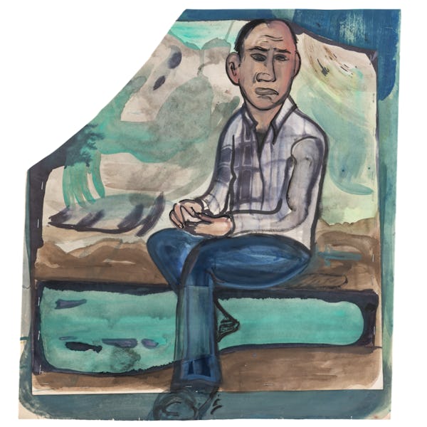 Gouache on paper, 59 x 53 cm